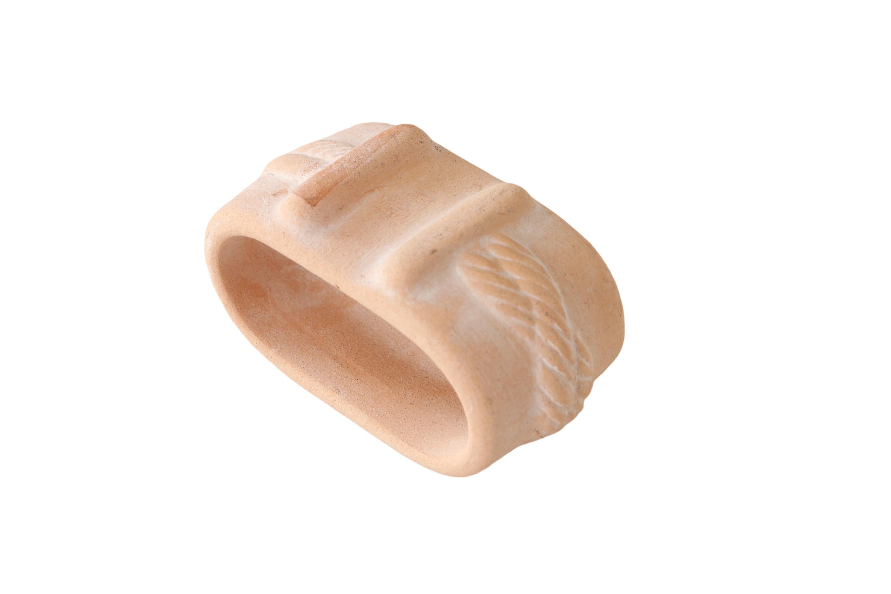 Coastal Ceramic Napkin Rings - Set of 6 For Sale 3