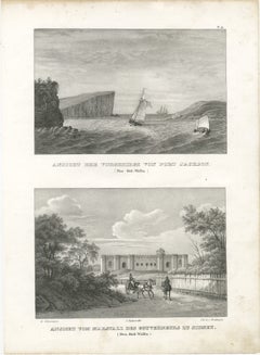 Coastal Cliffs of Port Jackson and Governor's Stables in Sydney, New South Wales