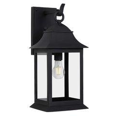 Handmade Coastal Craftsman Style Wrought Iron Exterior Outdoor Wall Lantern
