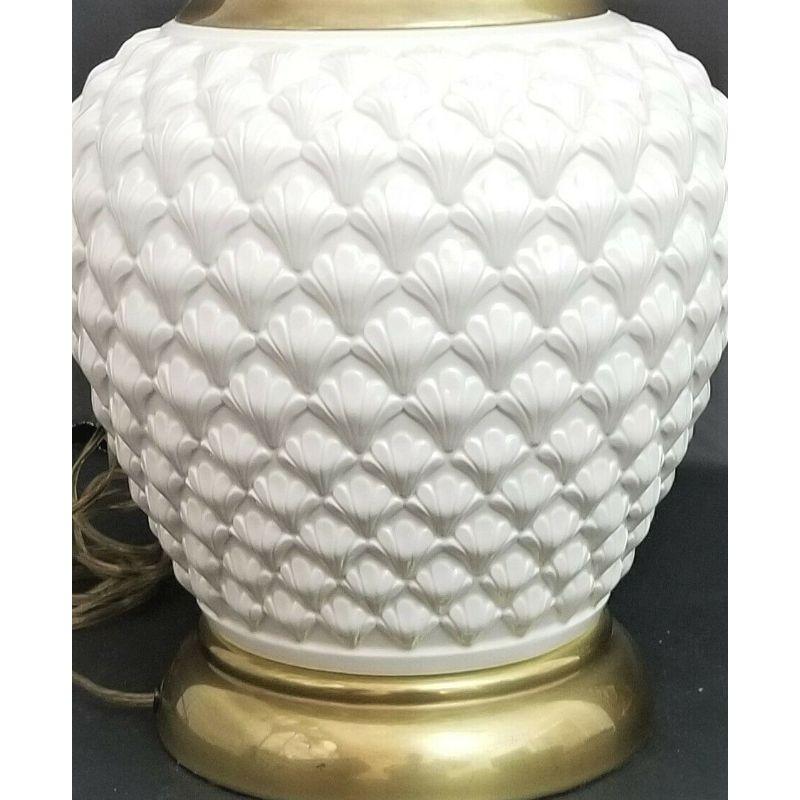 Coastal Frederick Cooper Beehive Ceramic Table Lamp For Sale 5