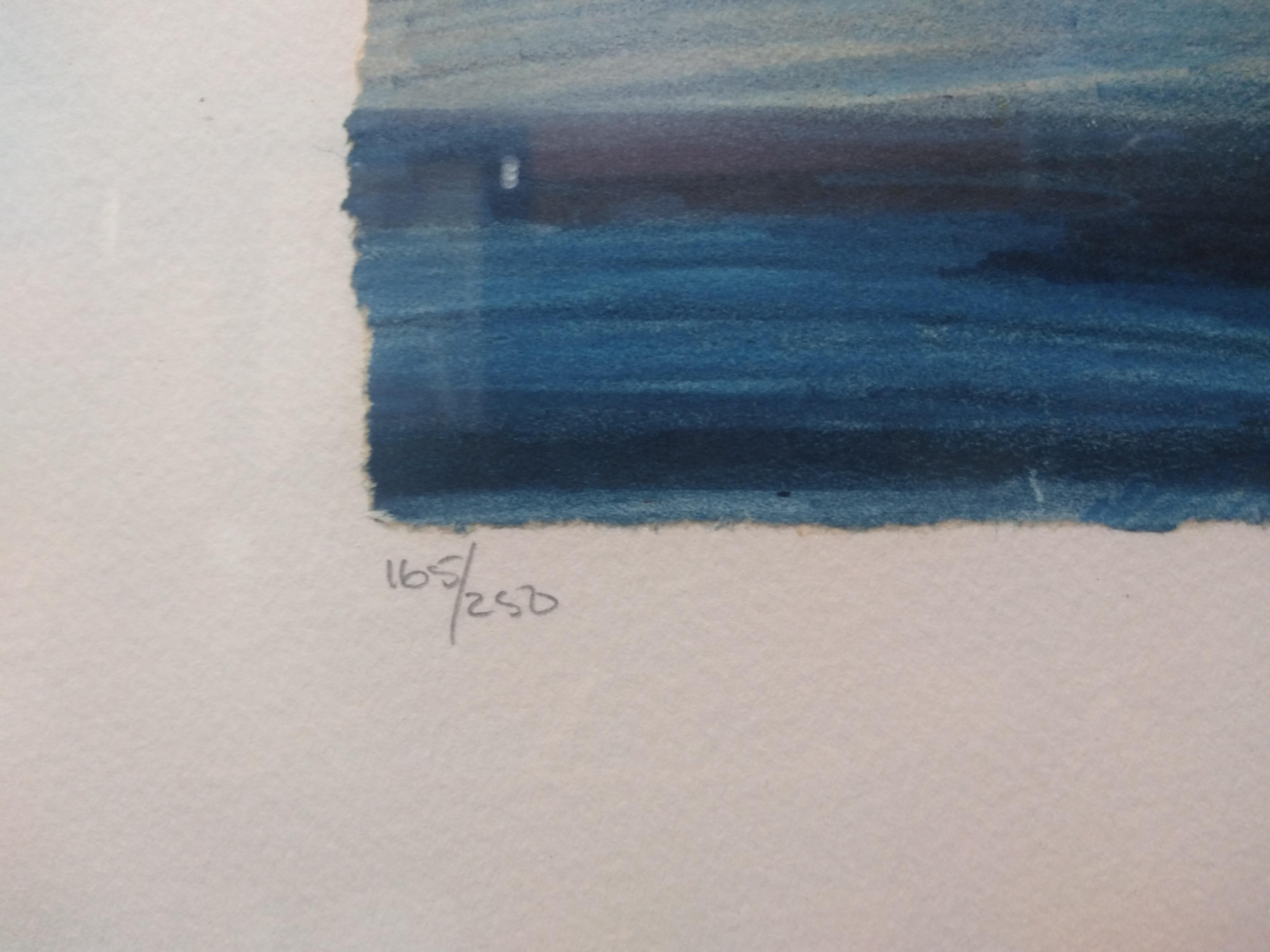 Lithographie de paysage côtier de Lyman Bon état - En vente à Pasadena, TX