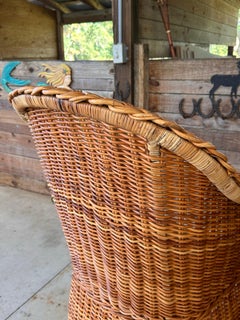 Coastal Large Braid Rattan Bar Stools by Wicker Works Manner of Micheal Taylor 3