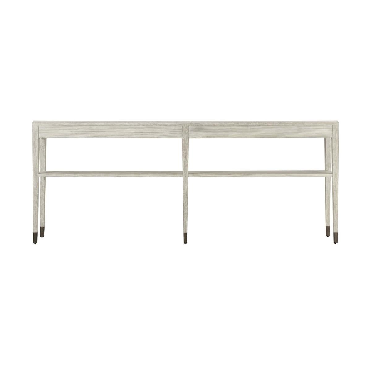 Contemporary Coastal Long Console Table For Sale