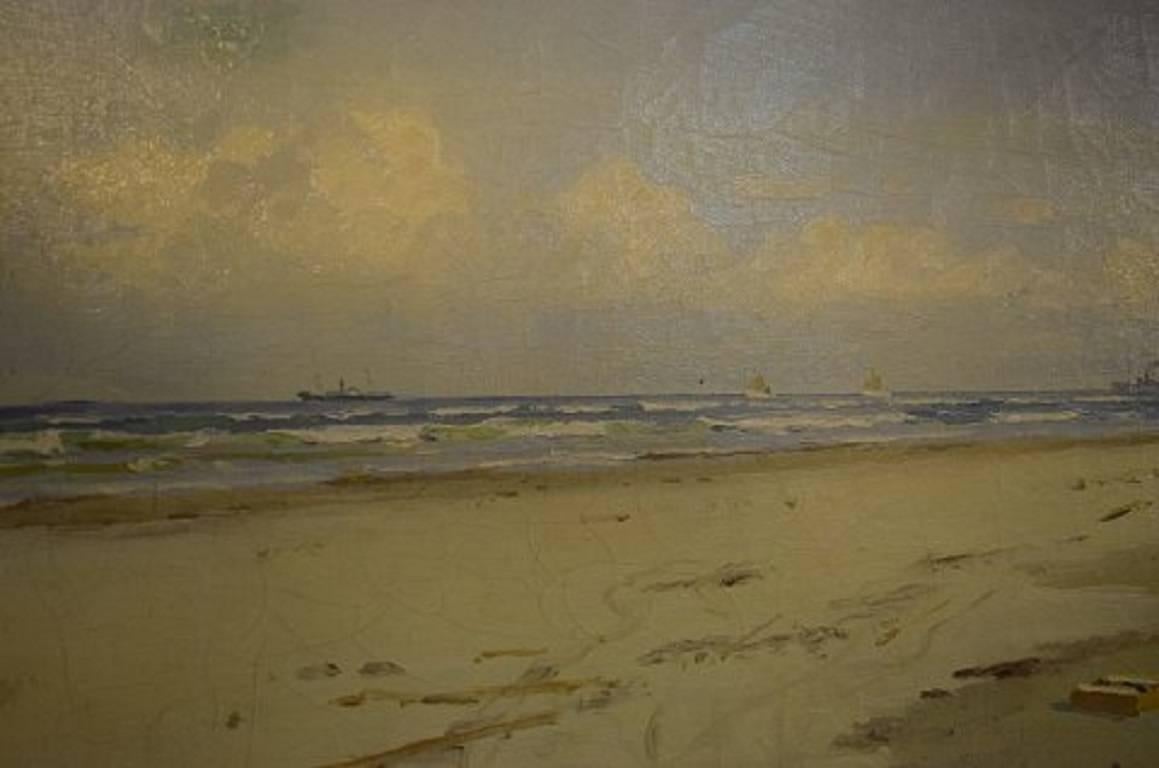 Danish Coastal Part from 'Grenen' on Skagen, by Mogens Ege Oil on Canvas