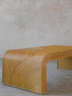 Coastal Bleistift Schilf Rattan Wasserfall Couchtisch