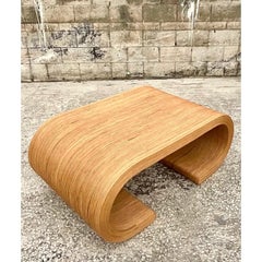 Coastal Pencil Reed Waterfall Coffee Table