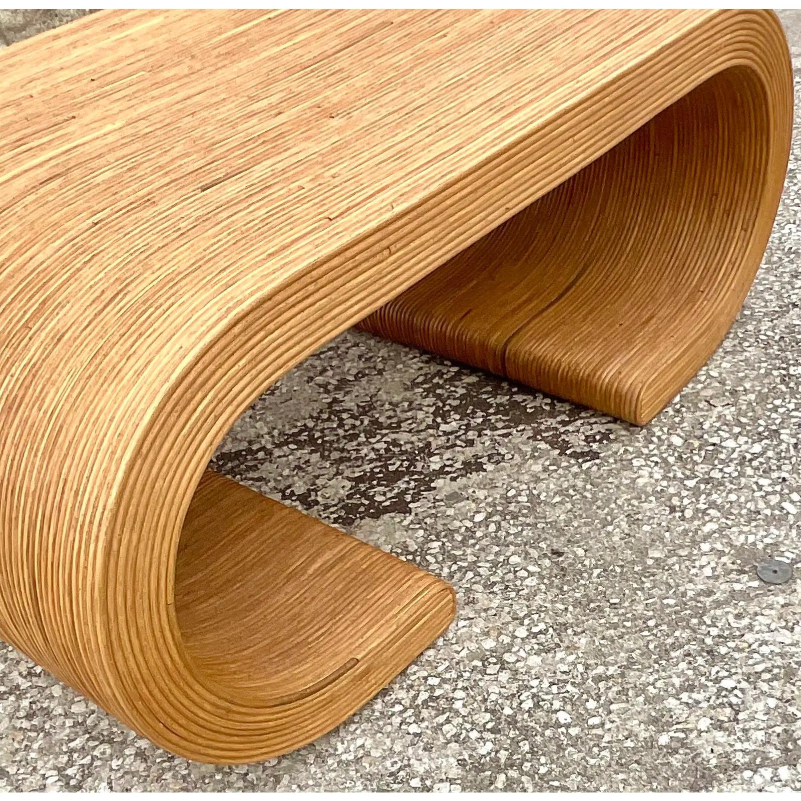 waterfall coffee table wood