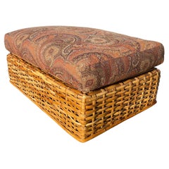 Coastal Ralph Lauren Woven Bamboo Wicker
Ottoman or Bench