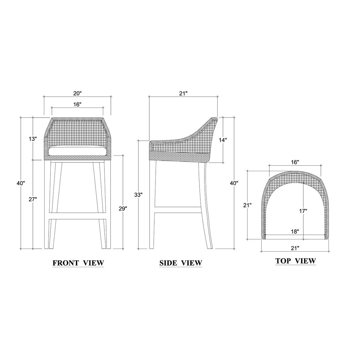 Coastal Rattan Barstool For Sale 2