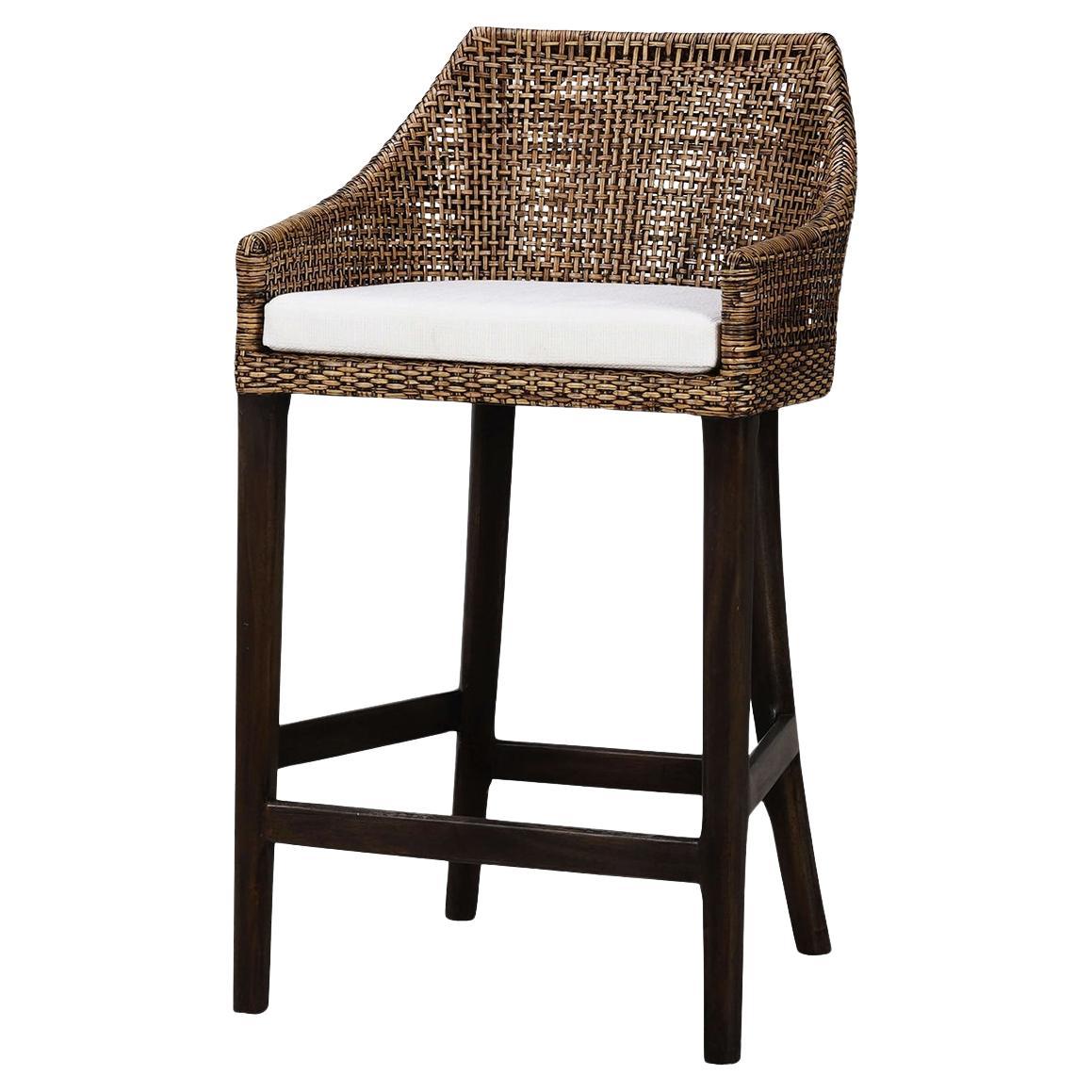 Coastal Rattan Barstool