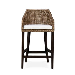 Coastal Rattan Counter Stool