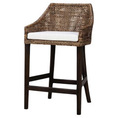 Coastal Rattan Counter Stool