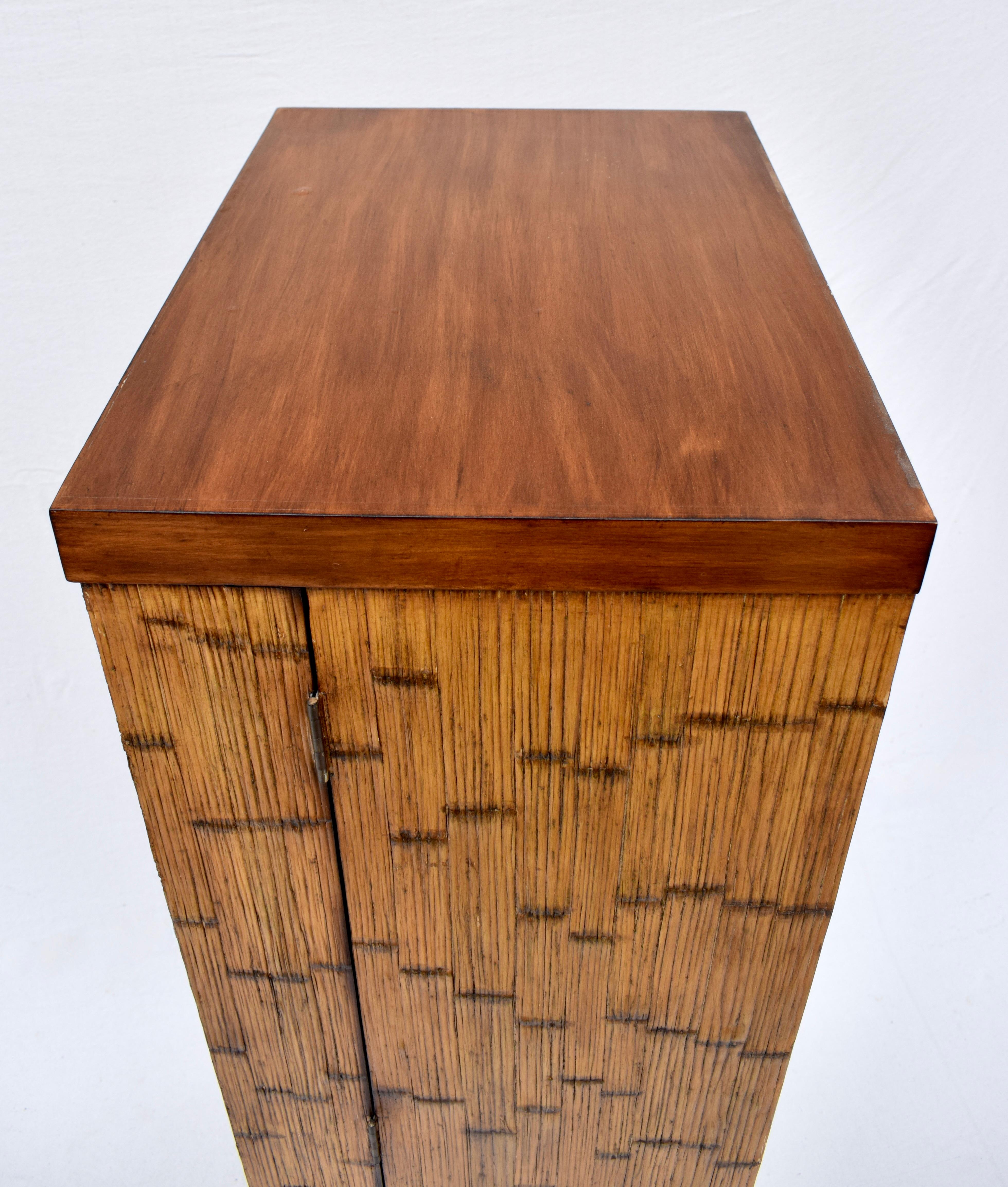 Coastal Rattan Wood Storage Cabinet For Sale 1
