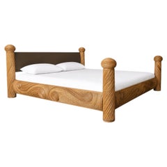 Coastal Reeded Bamboo Wicker Rattan Bed - King Size