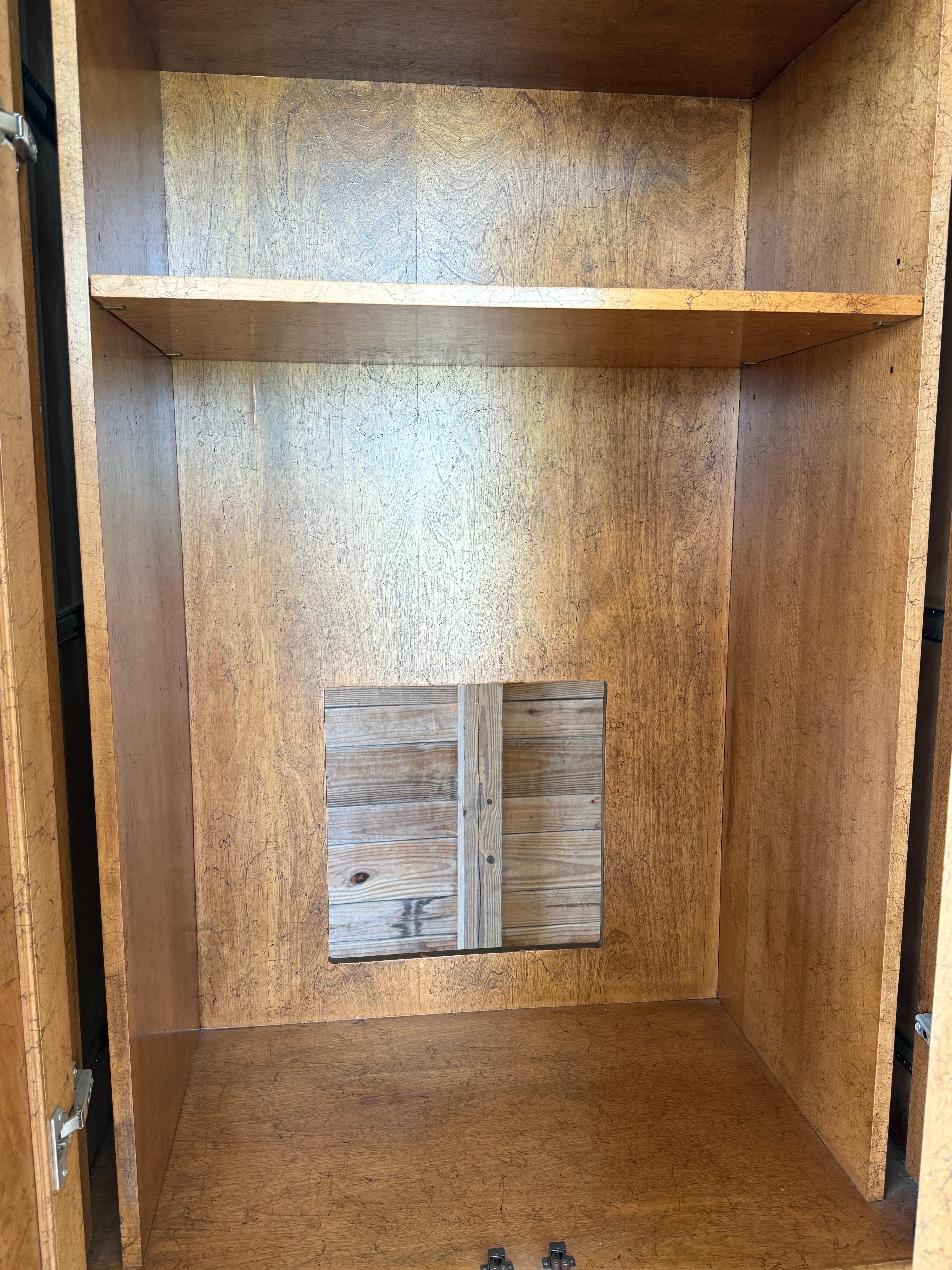 Coastal Regency Faux Bamboo and Cane Armoire by Miller Yee Fong for Ficks Reed 2