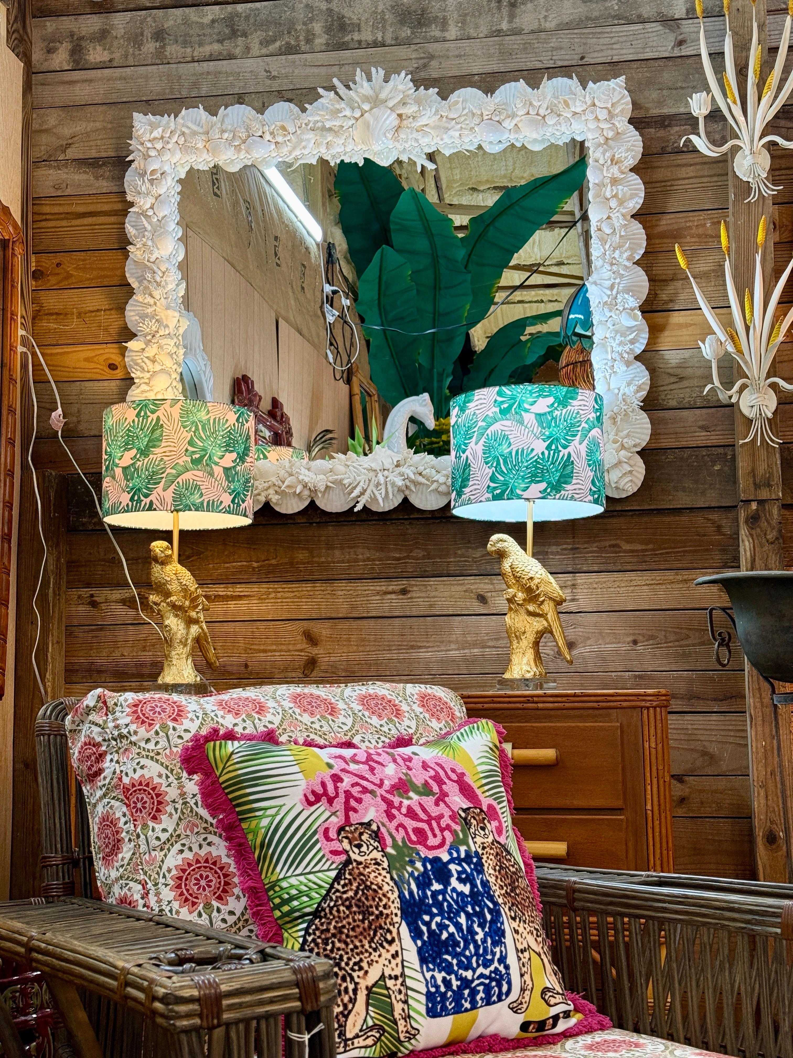 Coastal Regency Monumental Sculptural Custom Made Seashell and Coral Mirror For Sale 8