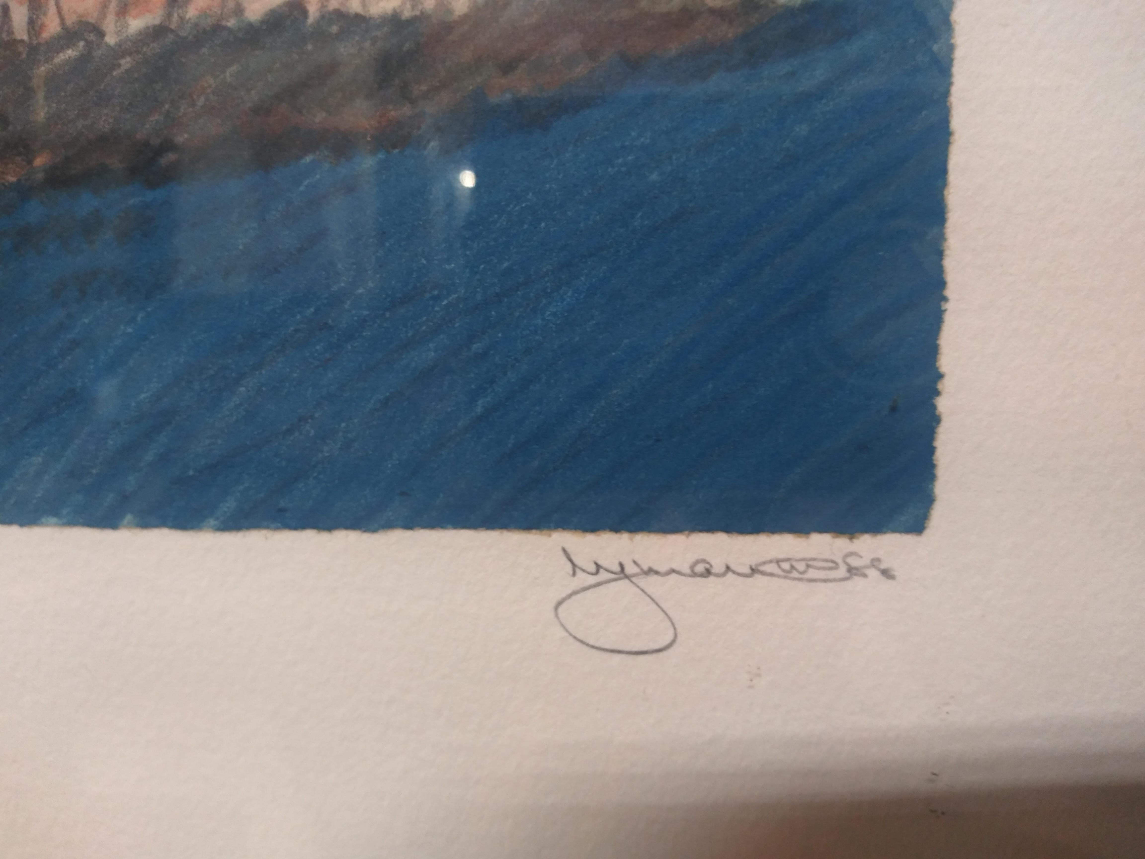 Coastal Scene von Lyman, signiert und nummeriert (amerikanisch) im Angebot