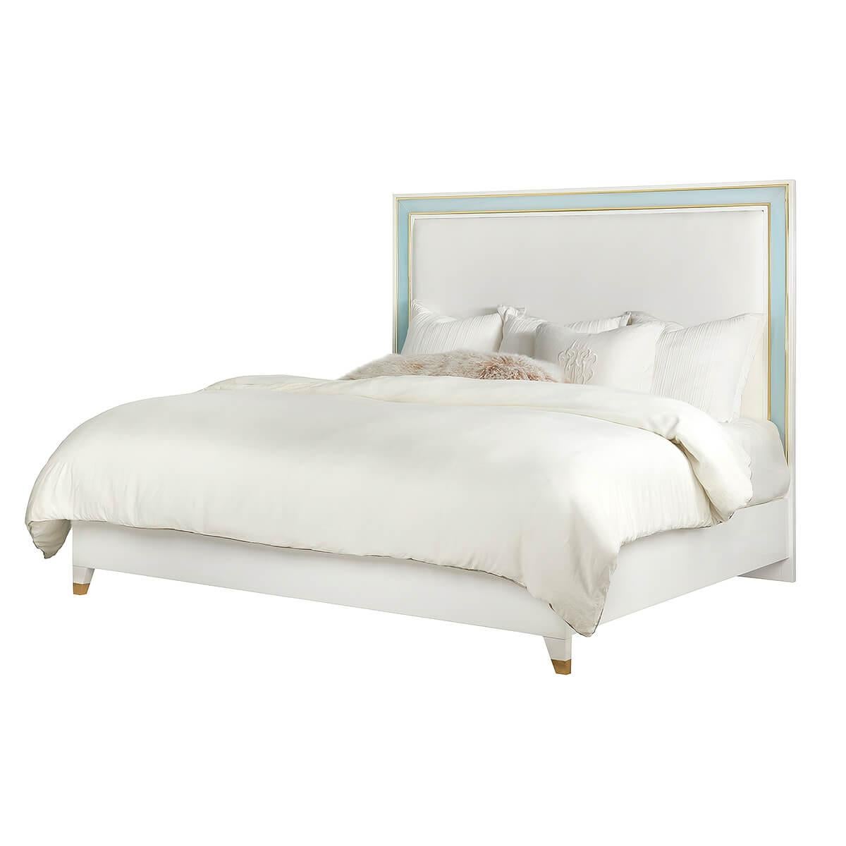 Vietnamese Coastal Sea Glass Bed, US King For Sale