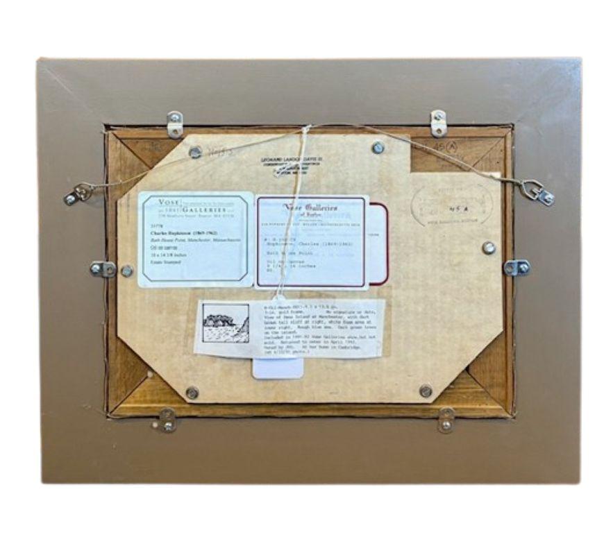 Hand-Painted Coastal Seascape by Charles Hopkinson, circa 1920 - Manchester, Mass For Sale