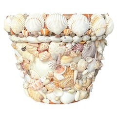 Coastal Shell Encrusted Planter