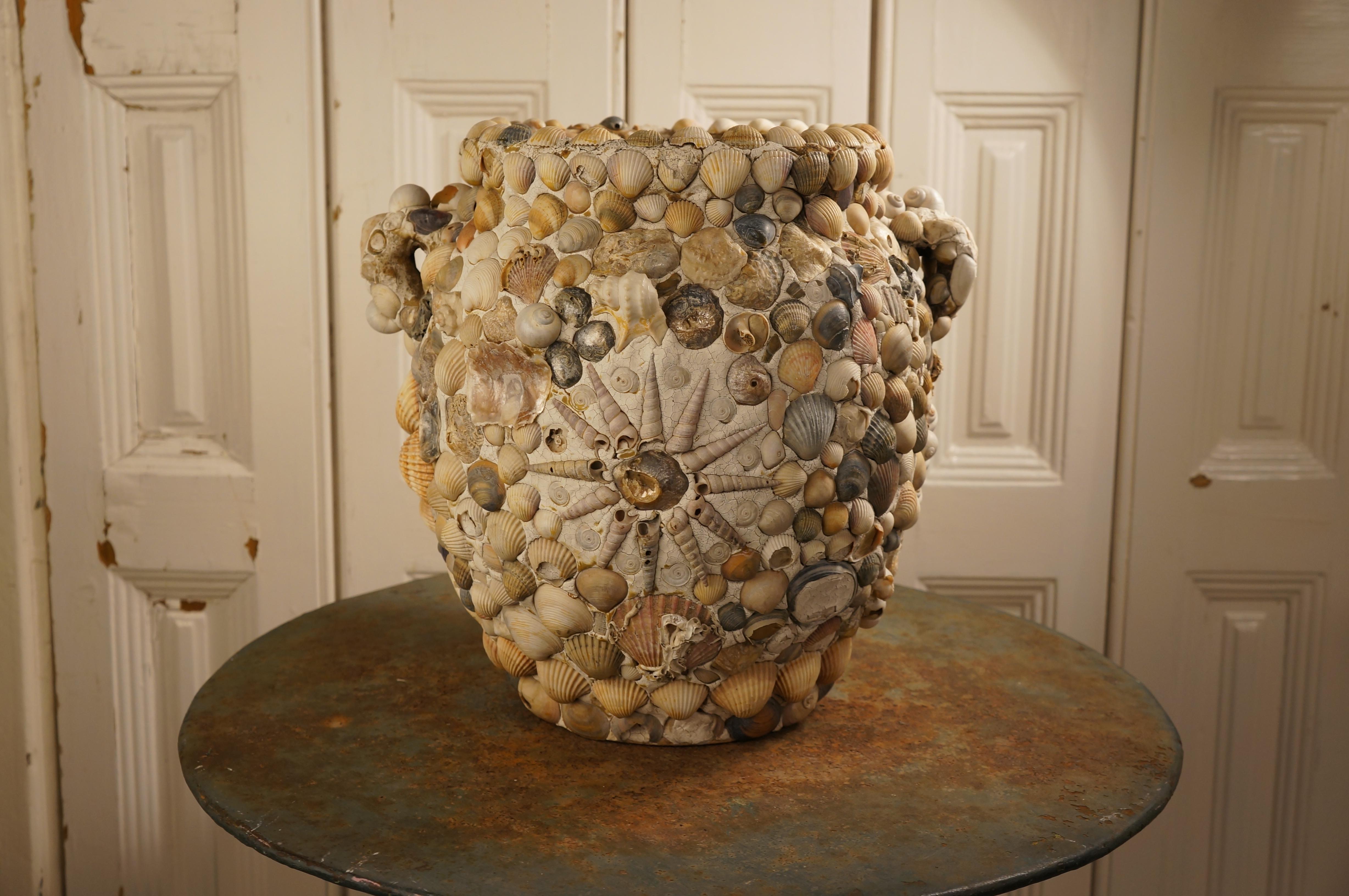 Coastal Shell Vase For Sale 1