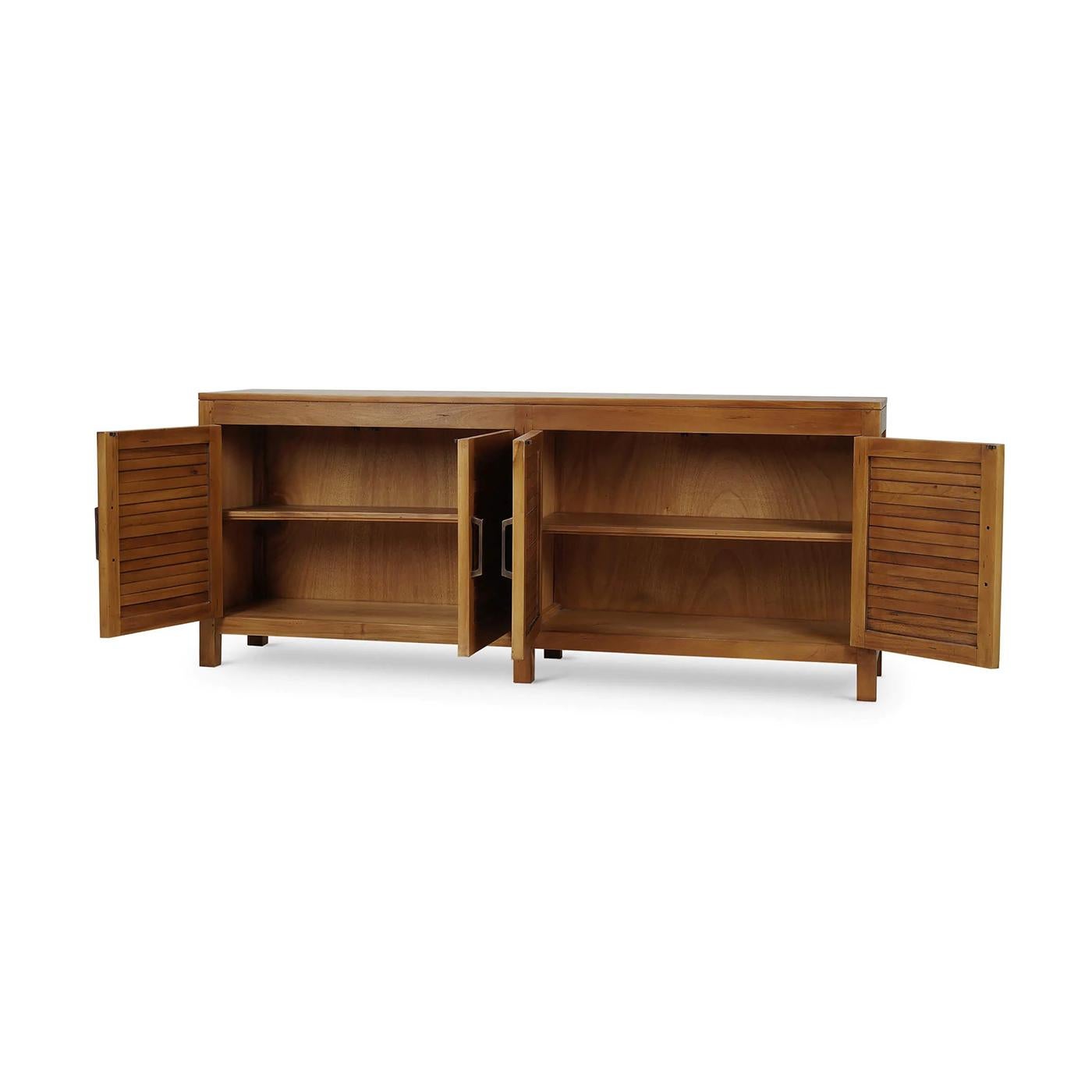 Modern Coastal Sideboard - Antique French Oak Finish For Sale