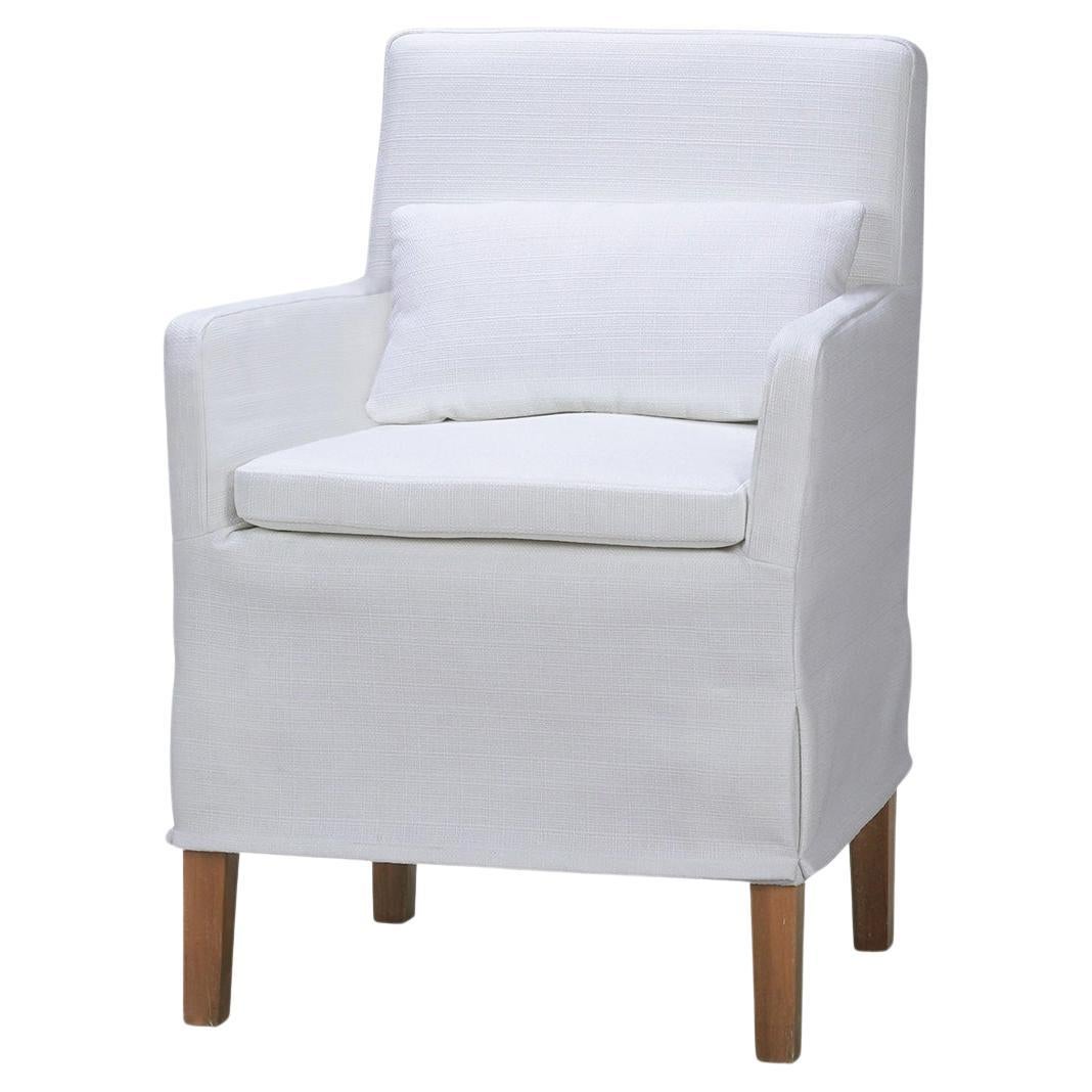 Coastal Slipcovered Dining Armchair