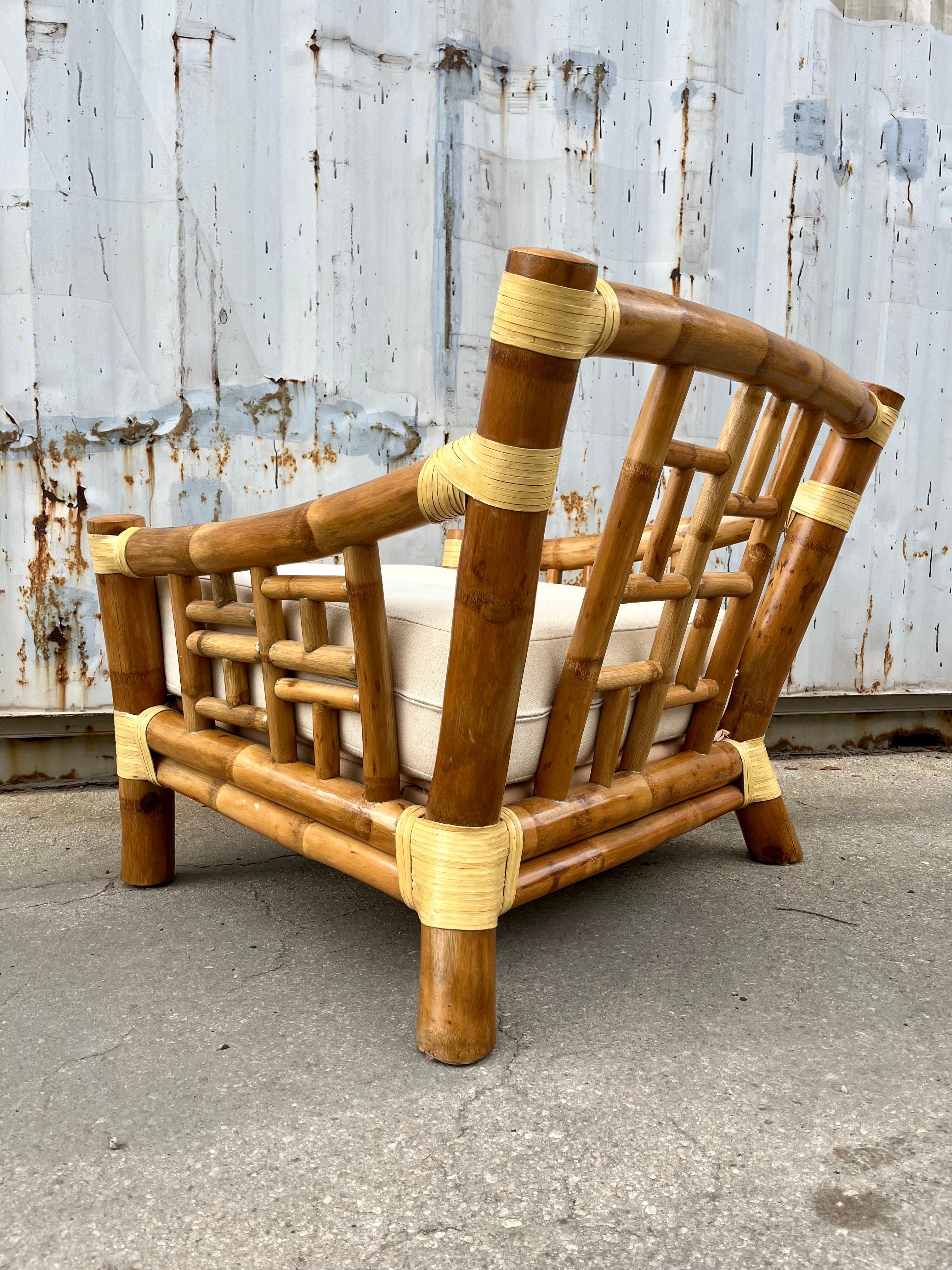 Chaise longue en bambou de style côtier dans le style d'Antonio Budji Layug. Circa 1980 en vente 3