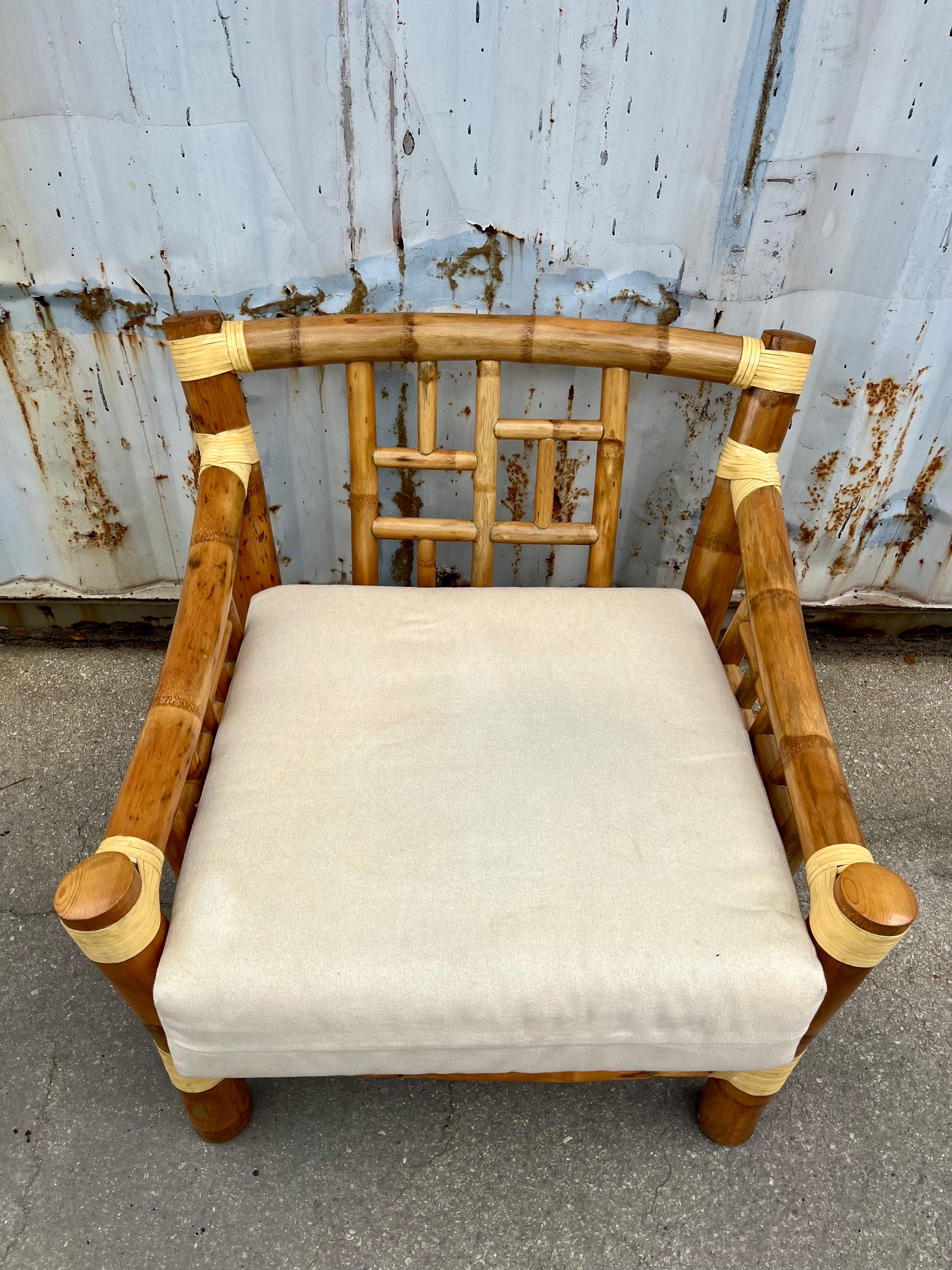 Chaise longue en bambou de style côtier dans le style d'Antonio Budji Layug. Circa 1980 en vente 4