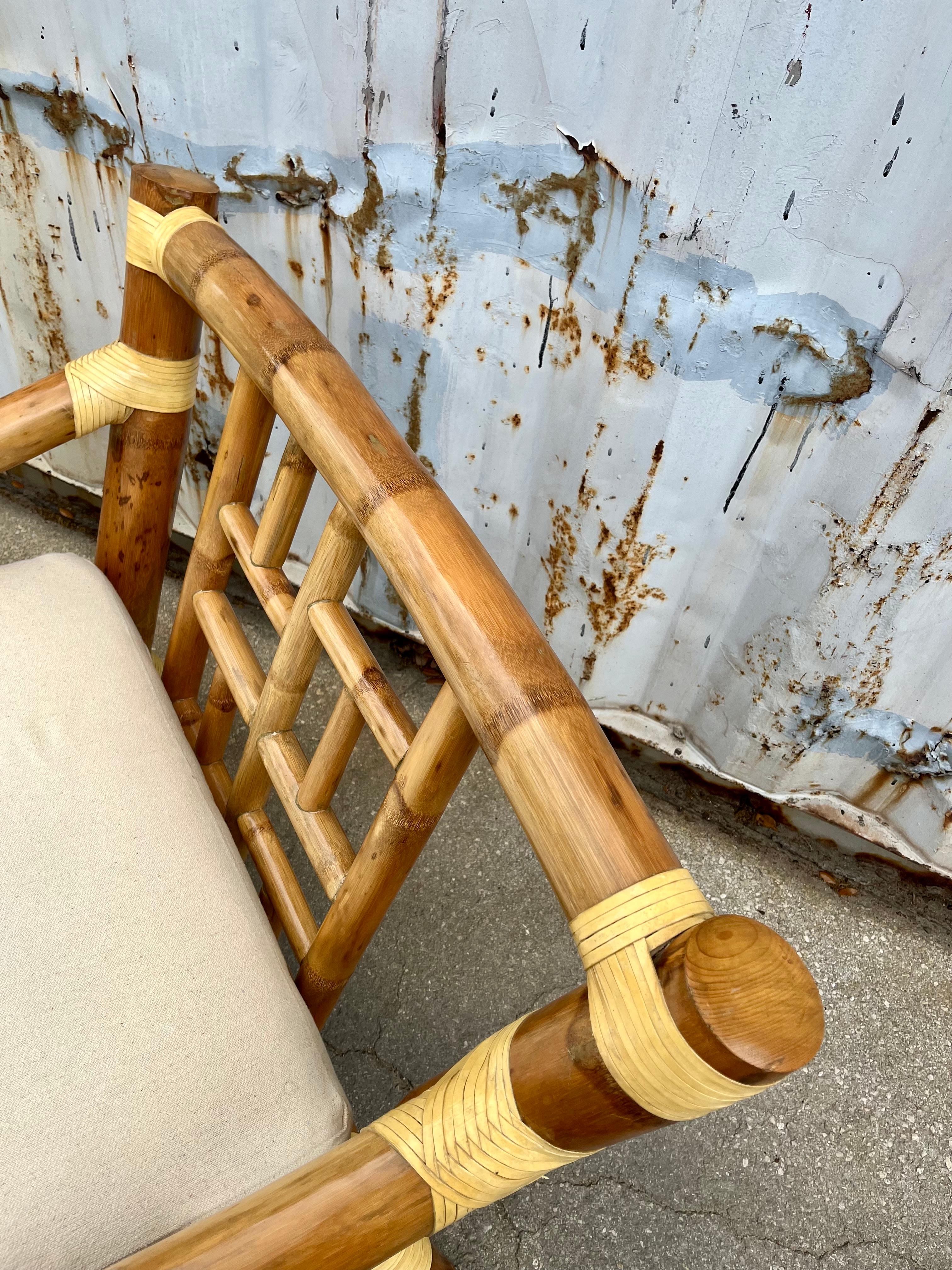 Chaise longue en bambou de style côtier dans le style d'Antonio Budji Layug. Circa 1980 en vente 5