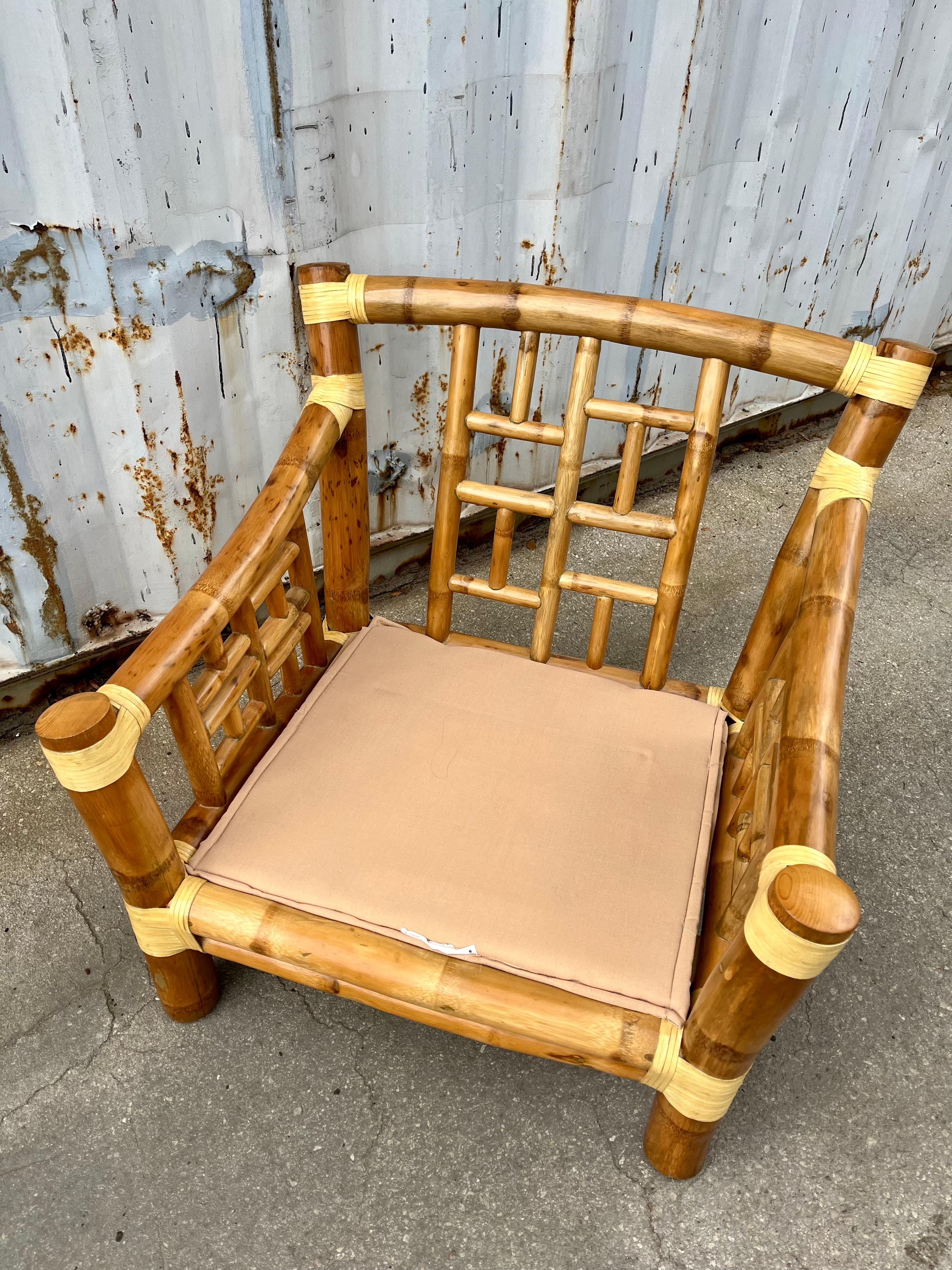 Chaise longue en bambou de style côtier dans le style d'Antonio Budji Layug. Circa 1980 en vente 13