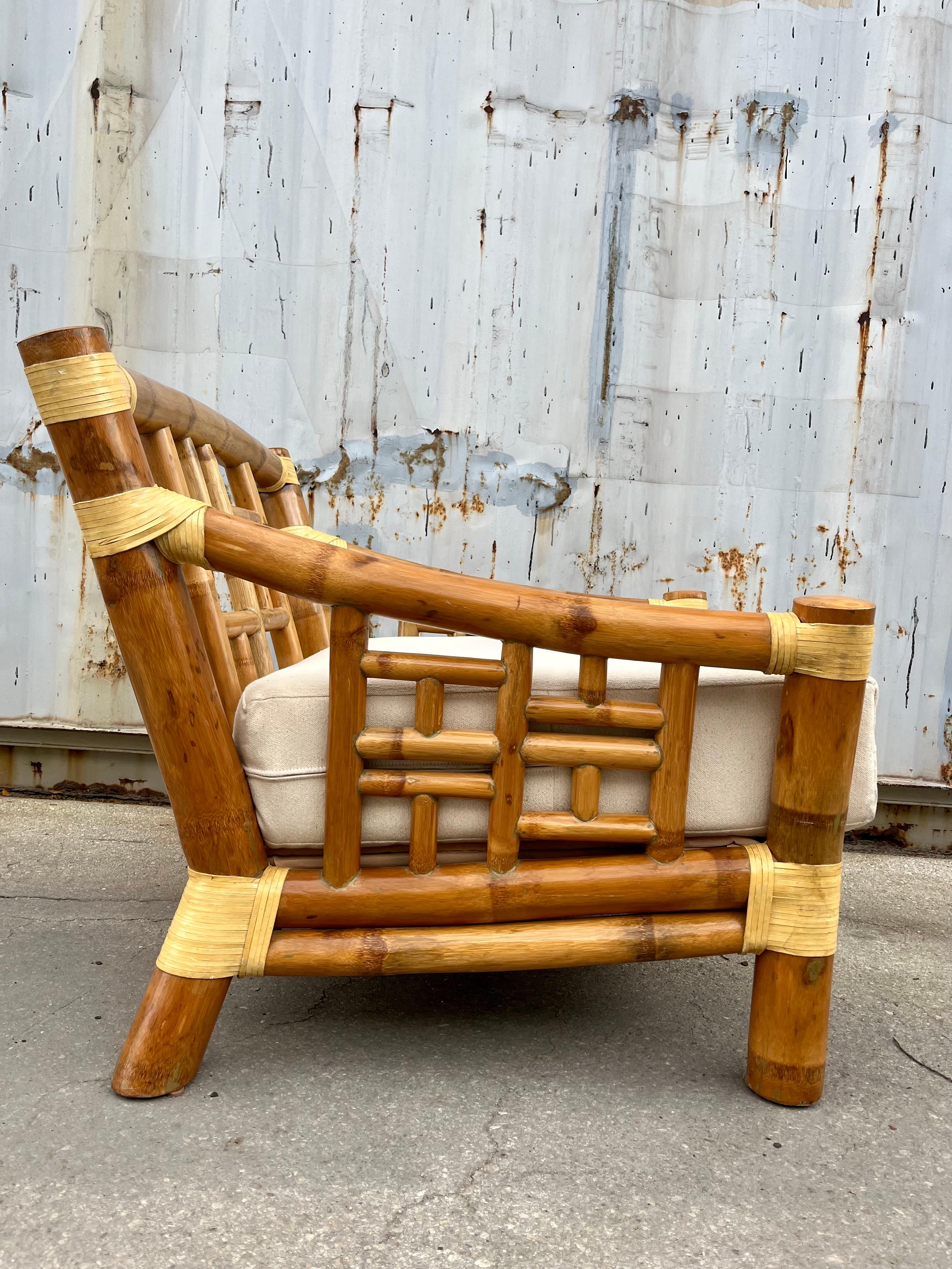 Philippin Chaise longue en bambou de style côtier dans le style d'Antonio Budji Layug. Circa 1980 en vente