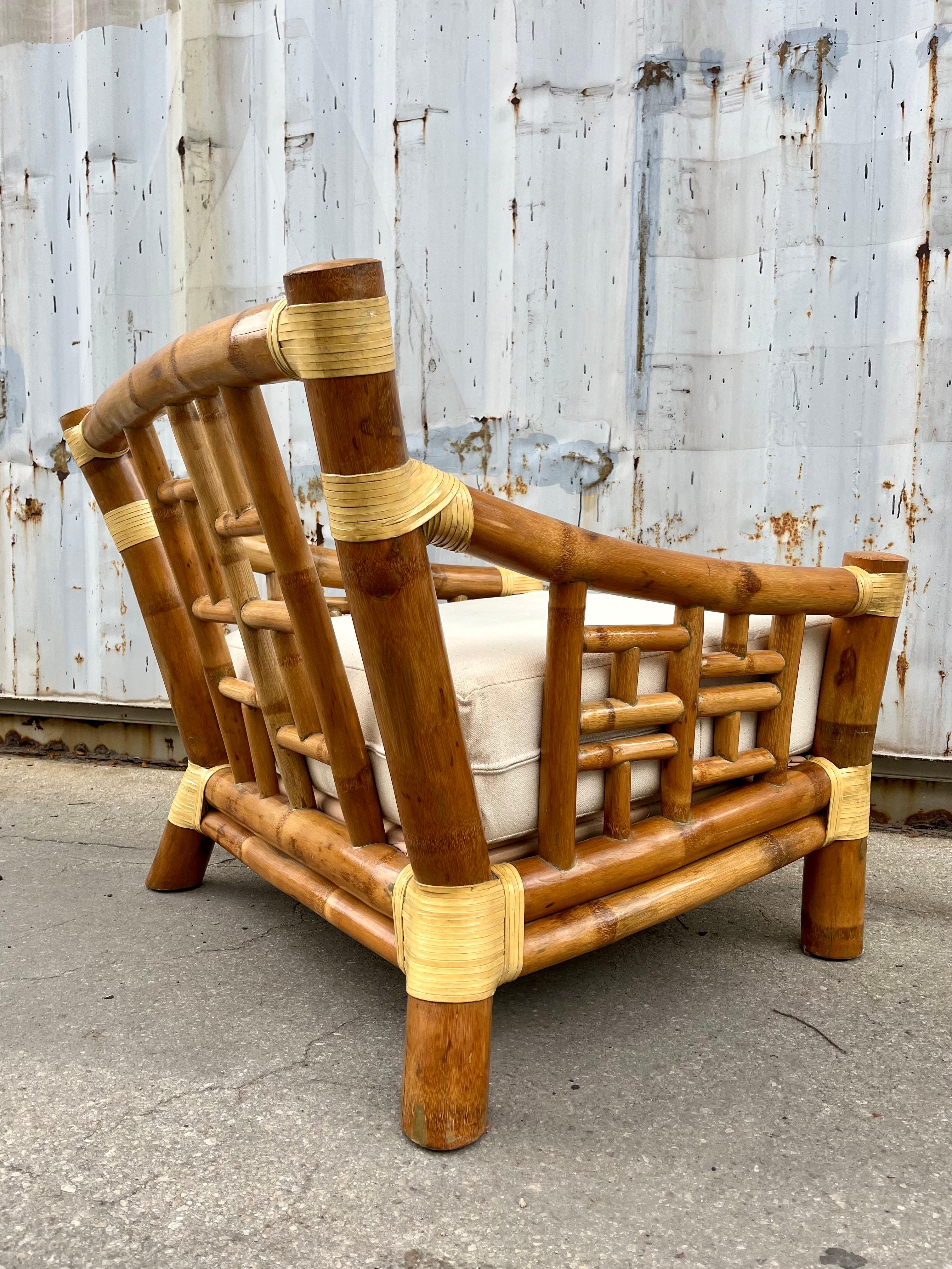 Chaise longue en bambou de style côtier dans le style d'Antonio Budji Layug. Circa 1980 en vente 2
