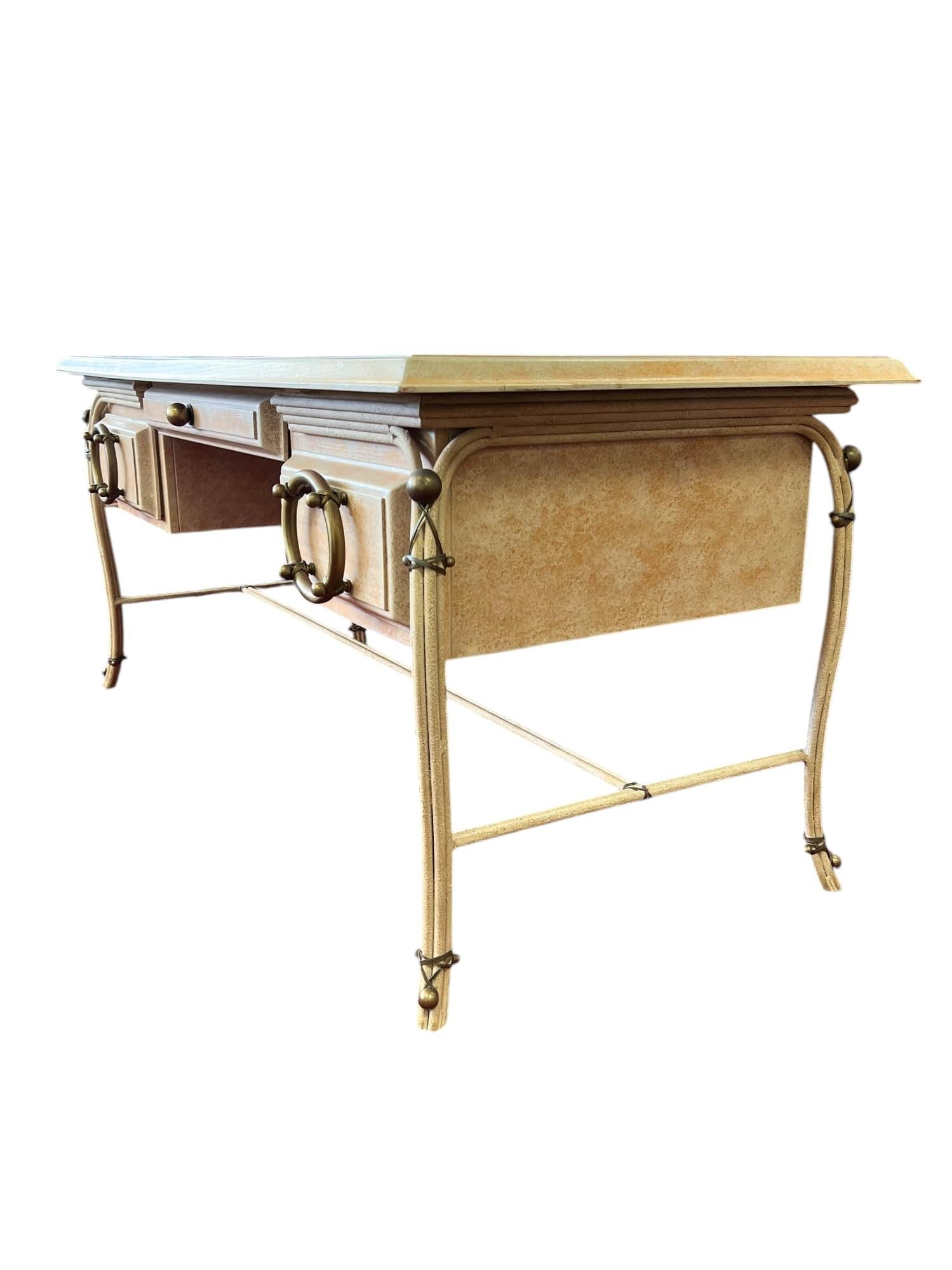 Coastal Style Executive Desk by Charles Hart For Sale 3