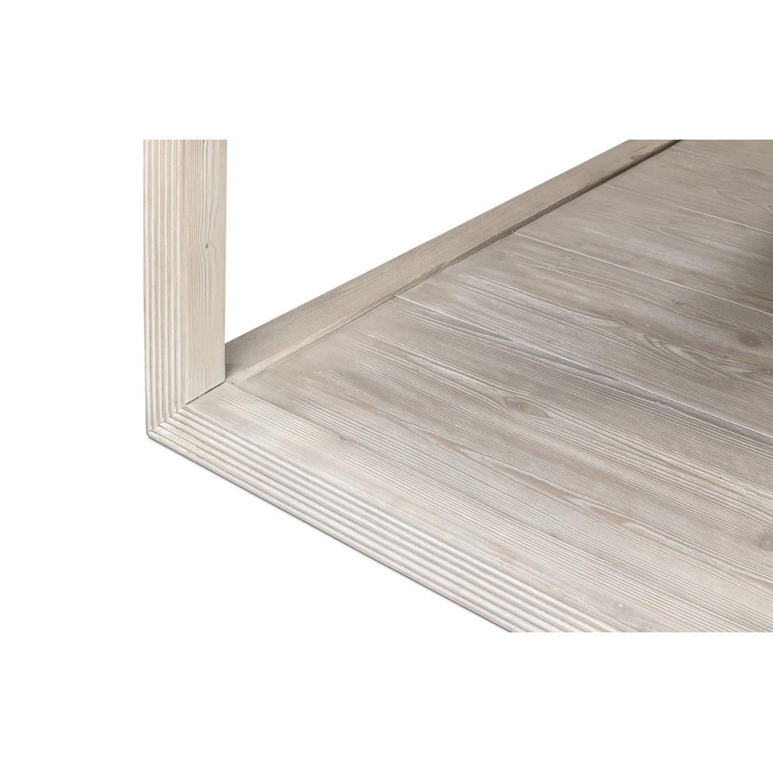Coastal Style Large Square Coffee Table For Sale 3