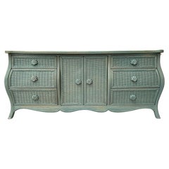 Coastal Style Pencil Reed and Wicker Dresser by Whitecraft Furniture