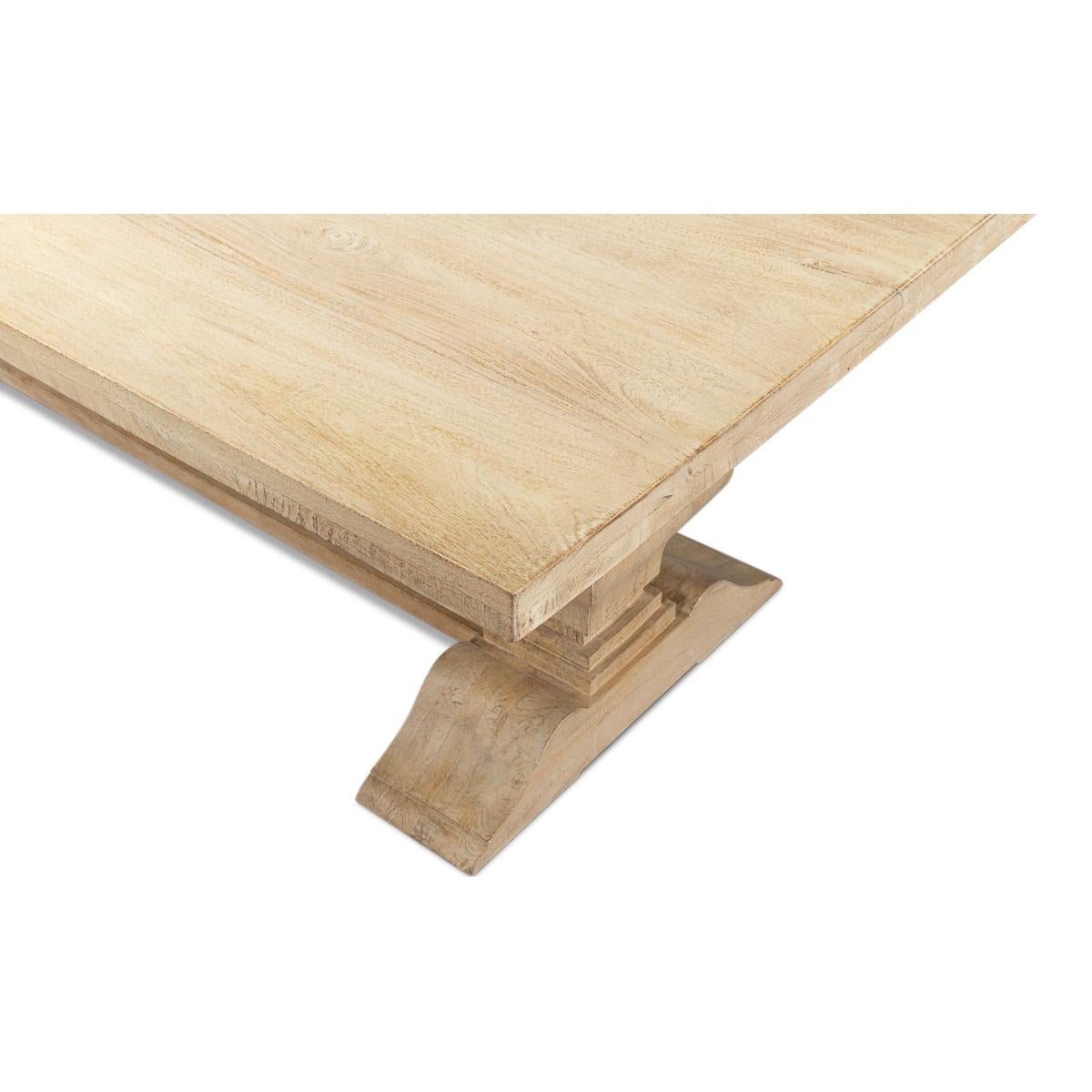 Coastal Style Refectory Dining Table For Sale 1