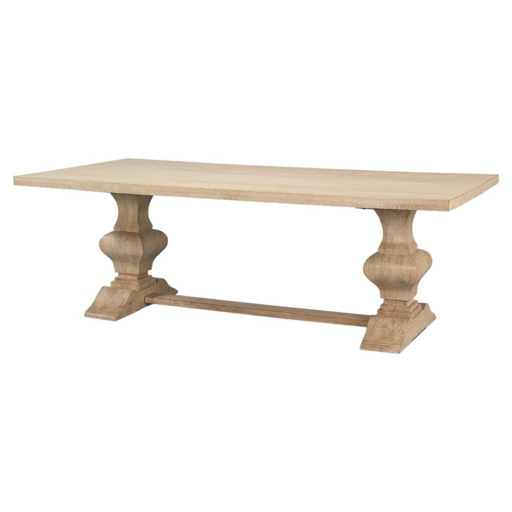 Coastal Style Refectory Dining Table For Sale