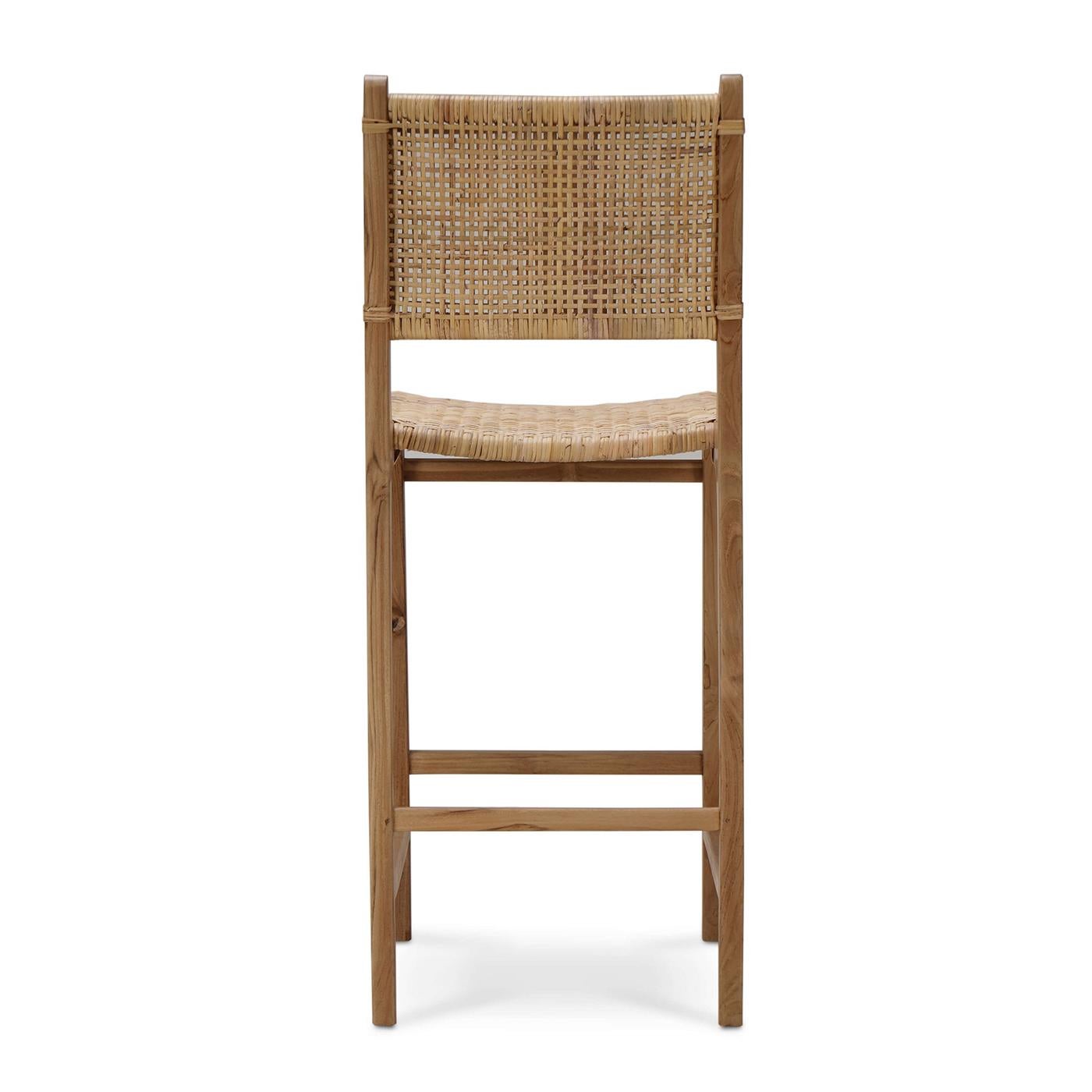 Indonesian Coastal Teak Barstool For Sale