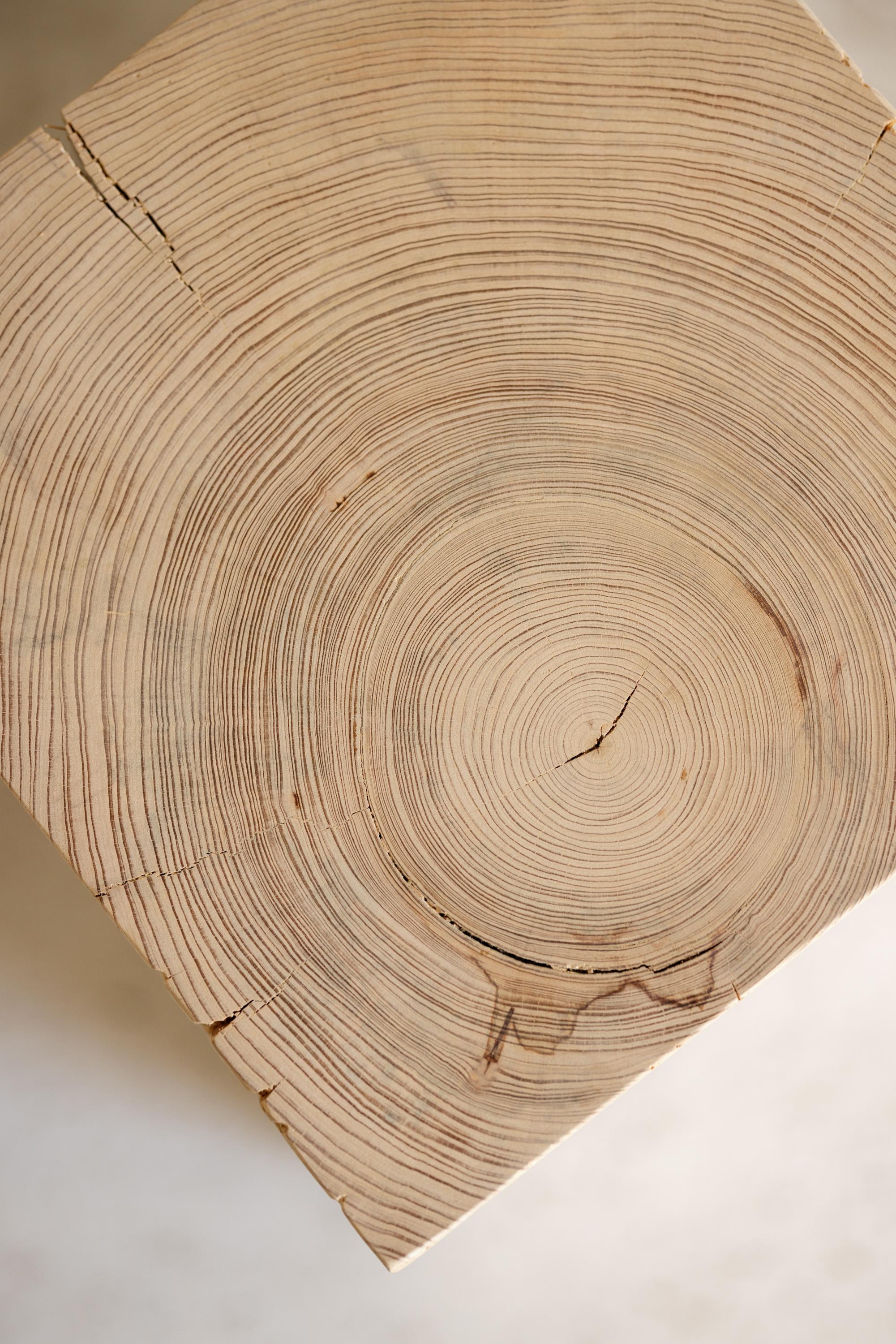 Table d'appoint cube en bois de cyprès Coastal Vibe 15