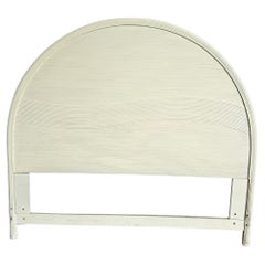 Coastal White Wave Pencil Reed Queen Size Headboard