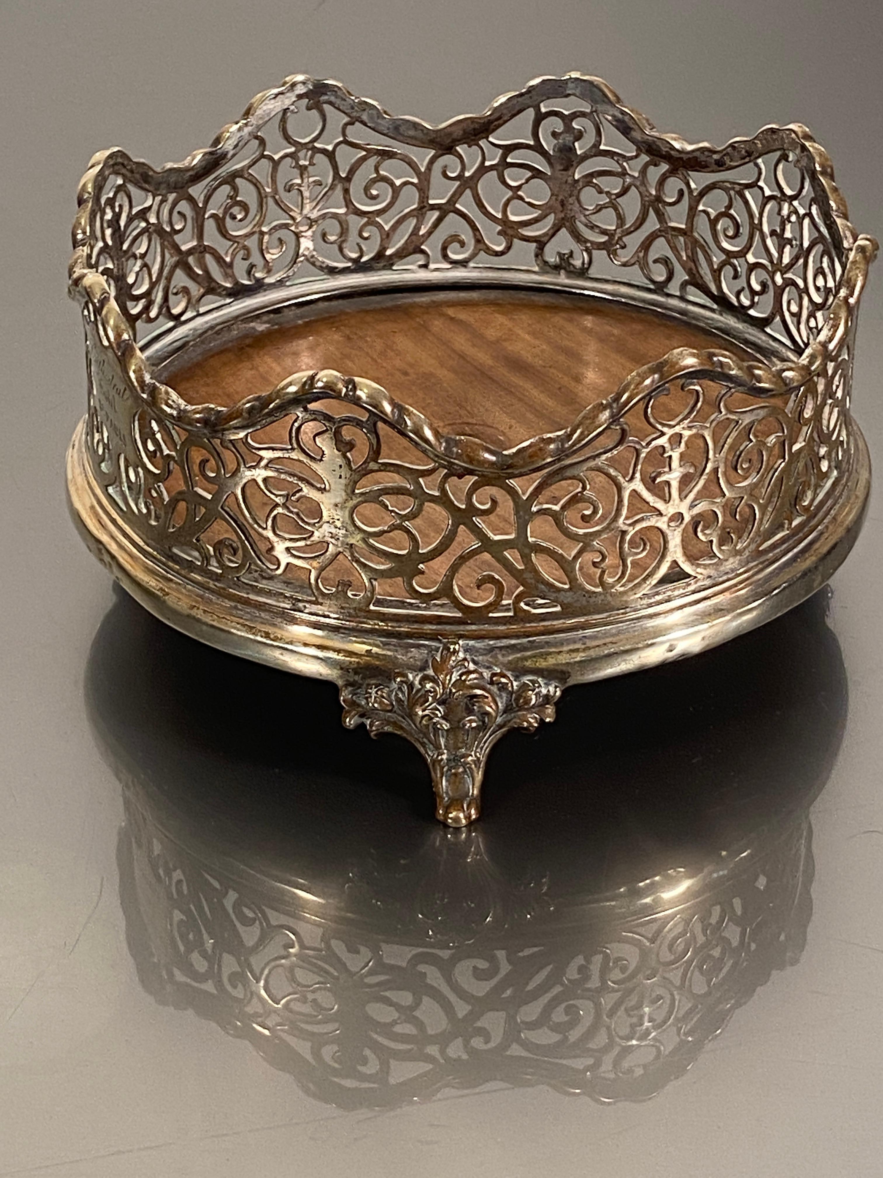 Coaster Silver Plated Champagne Magnum Jeroboam Wine Bottle, circa 1880 4