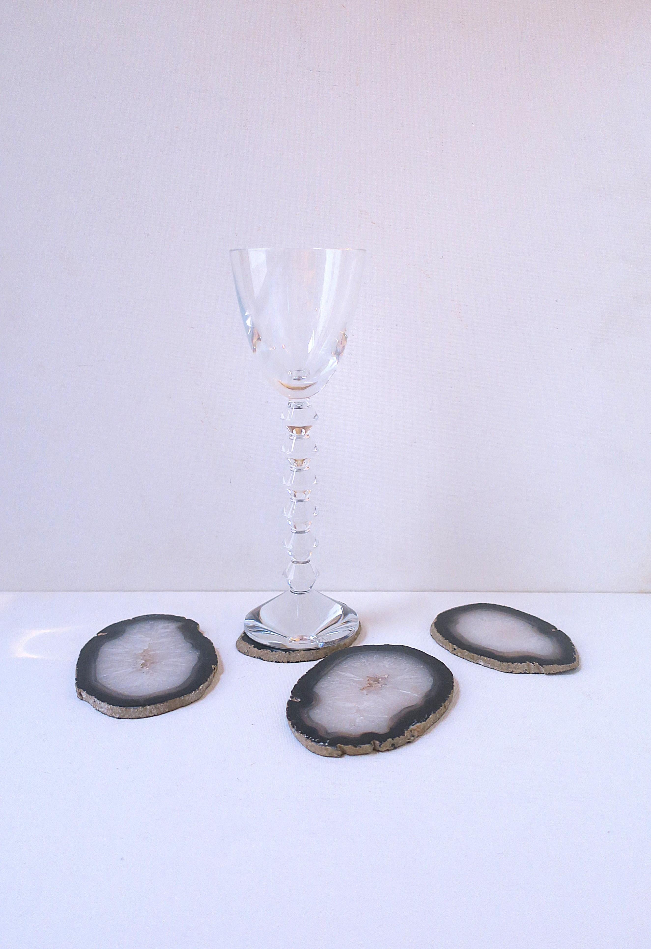 Coasters Black White Agate, Set of 4 For Sale 3
