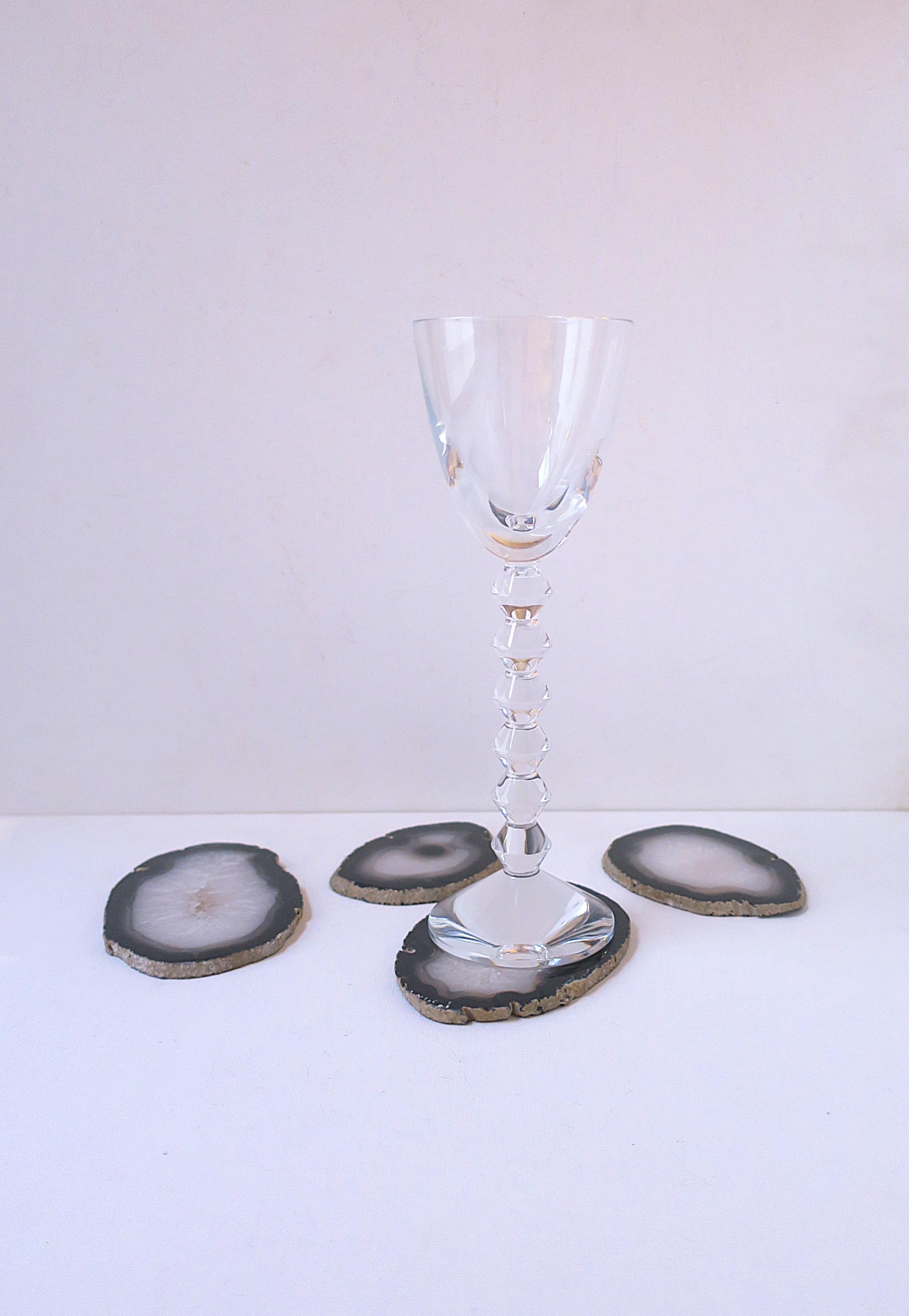 Coasters Black White Agate, Set of 4 For Sale 4