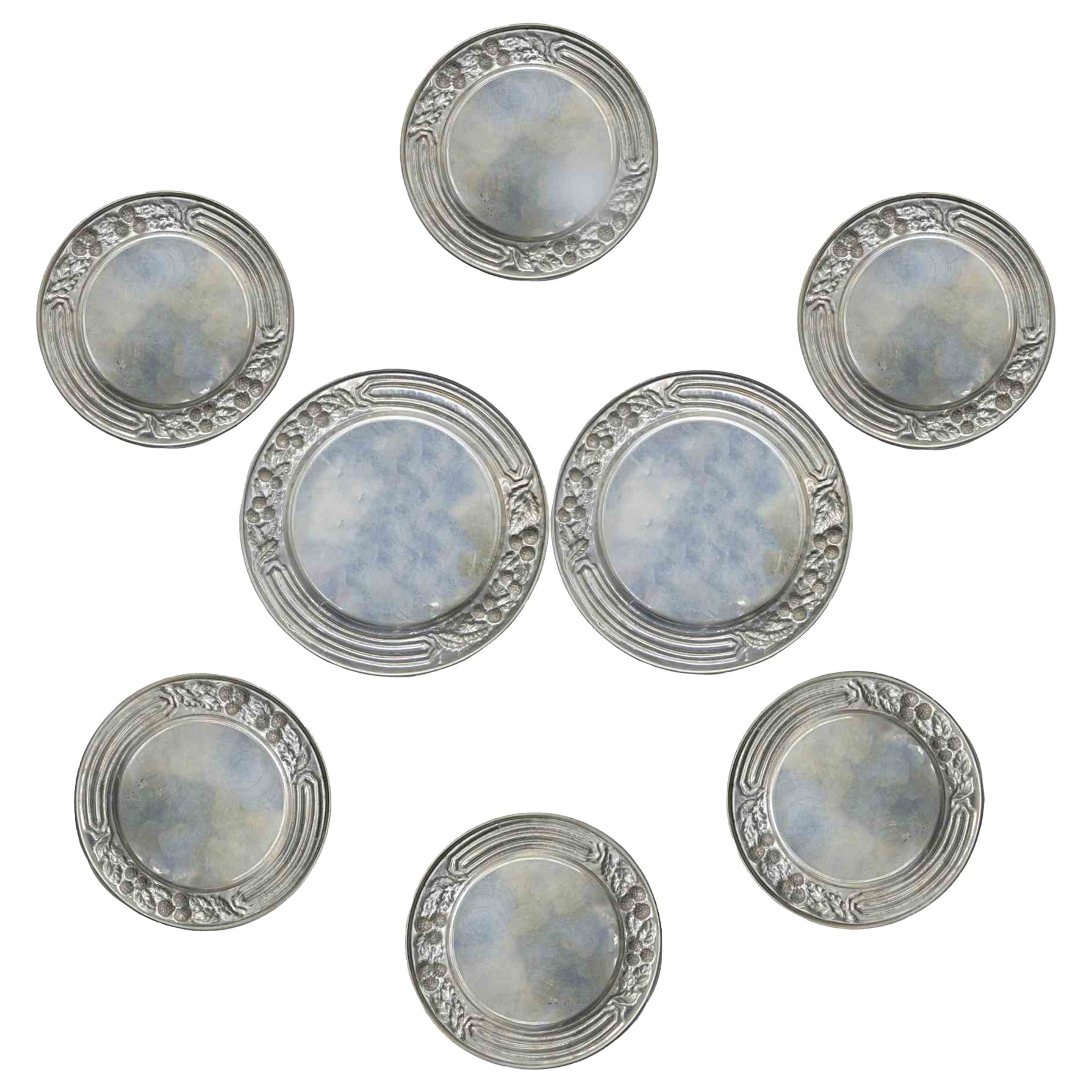 Sous-verres en argent , Début du 20e siècle