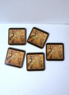 Coasters with Chinoiserie Design