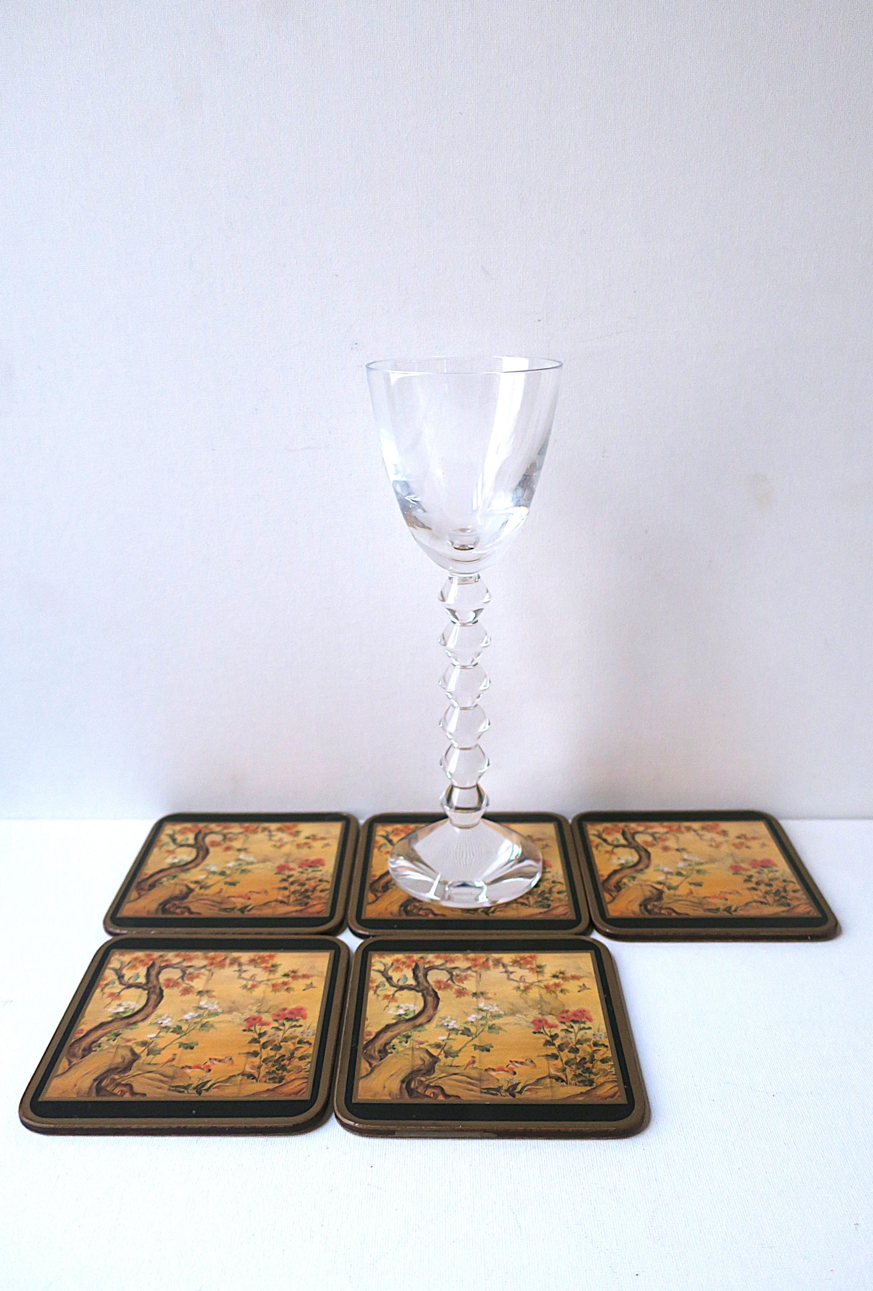 Laminate Coasters with Chinoiserie Design For Sale
