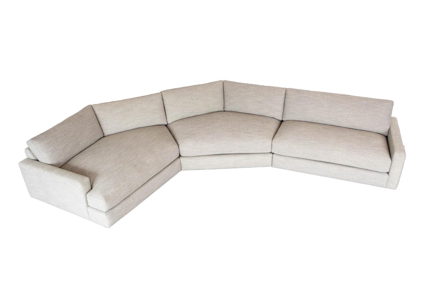Comfortable and cleaned lined West Coast Sectional - the Coasty! If this sectional is not in the right orientation, let us know and we can have another built in the opposite orientation or adjust the dimensions to fit your needs. 

Top-stitching