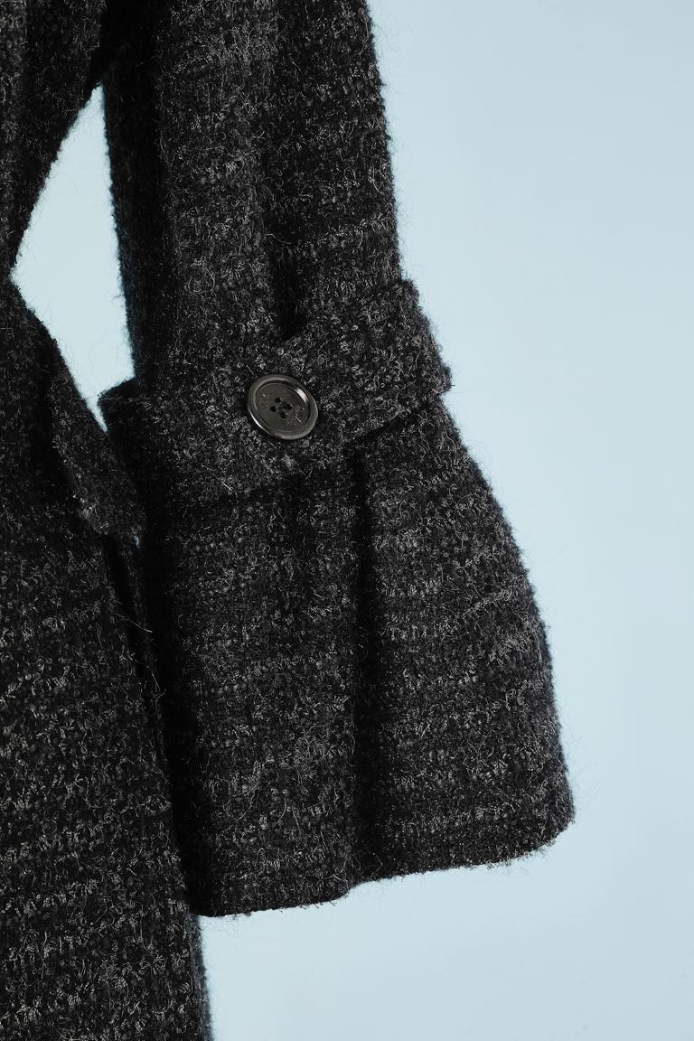 Ensemble manteau et jupe en tweed mélangé brillant  fils Burberry  Excellent état - En vente à Saint-Ouen-Sur-Seine, FR