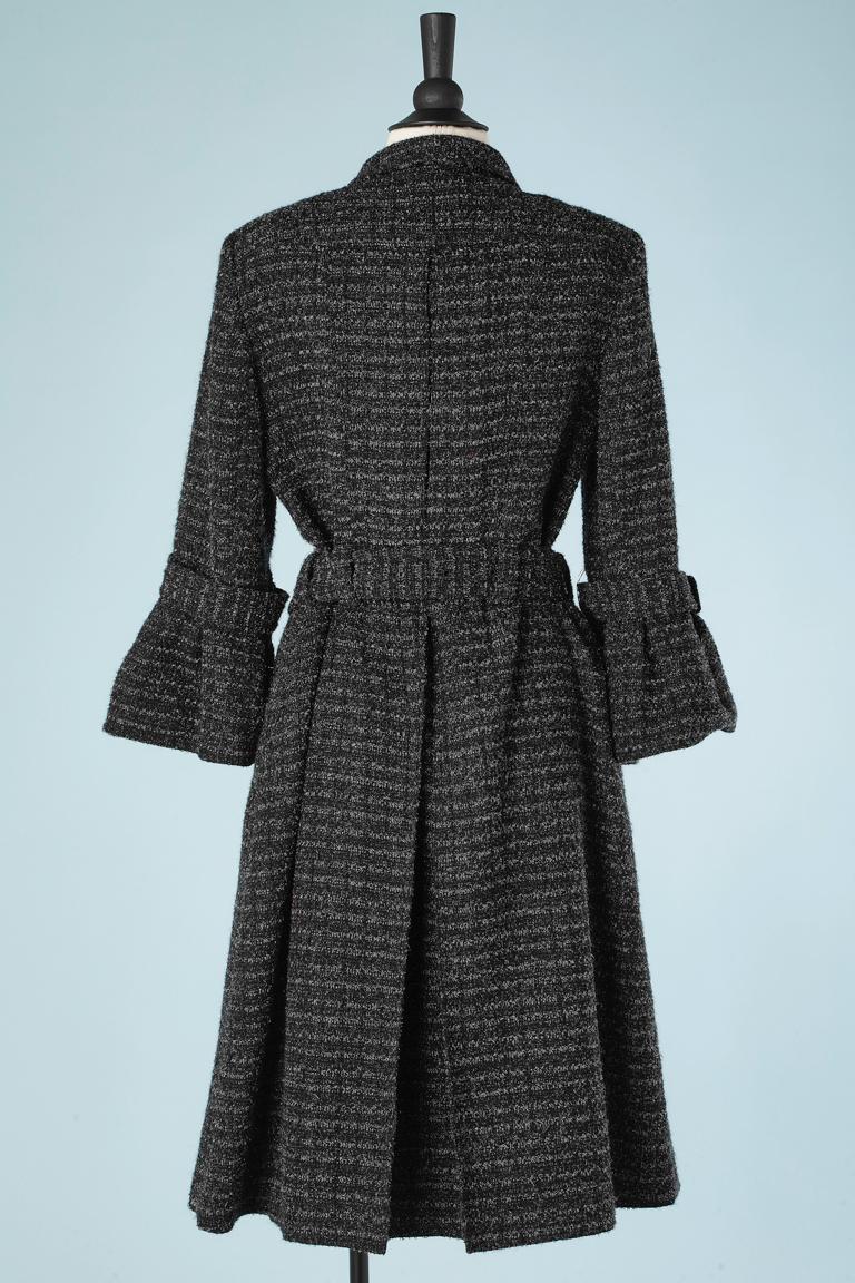 Ensemble manteau et jupe en tweed mélangé brillant  fils Burberry  en vente 2